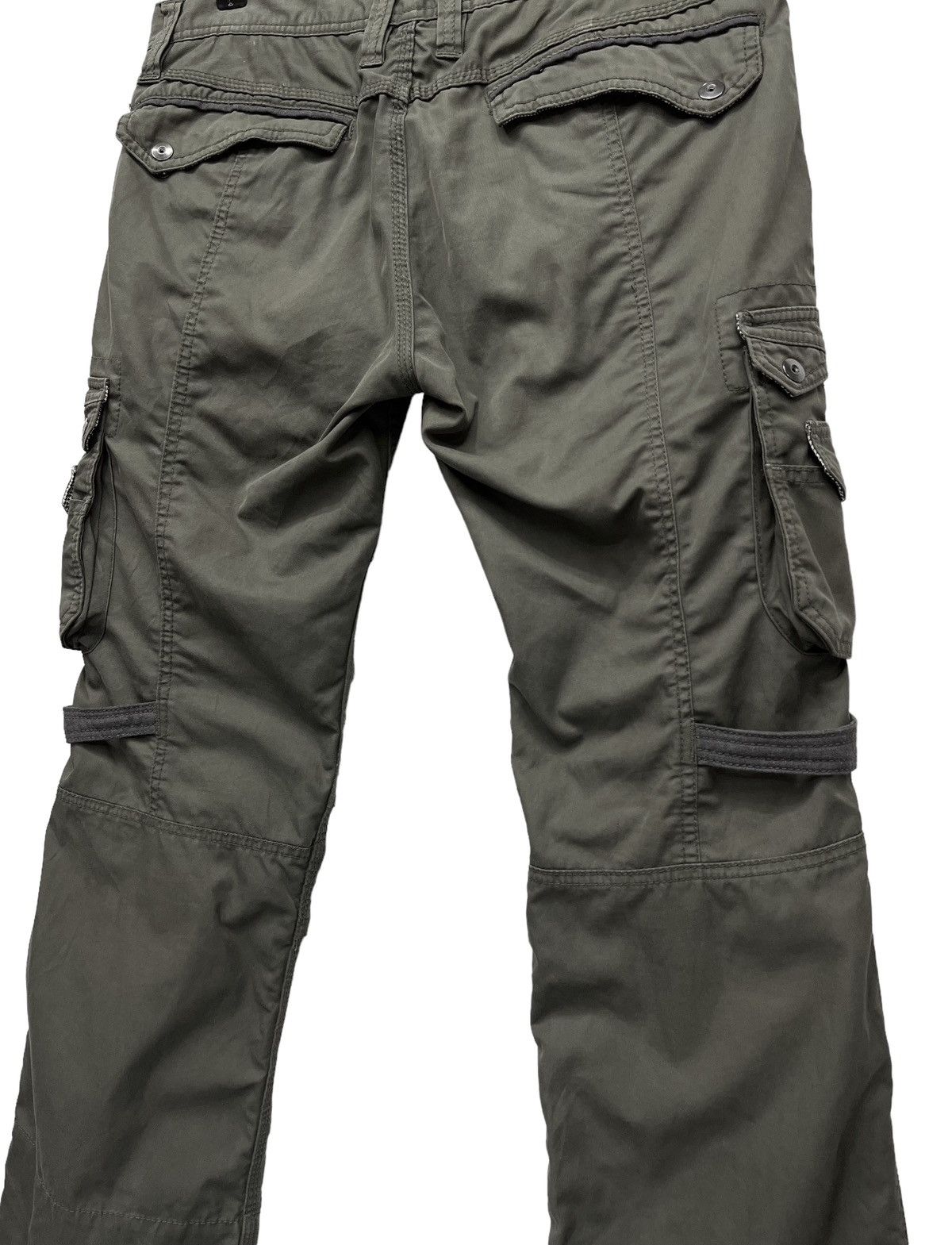 HIDEAWAYS NICOLE Multipocket Bondage Punk Flare Green Army Pants Size US 32 / EU 48 - 5 Thumbnail