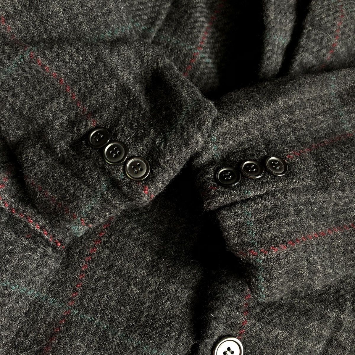Gucci Vintage 1990s Gucci Blazer Coat Jacket Plaid Linen Silk Size 42R - 5 Thumbnail