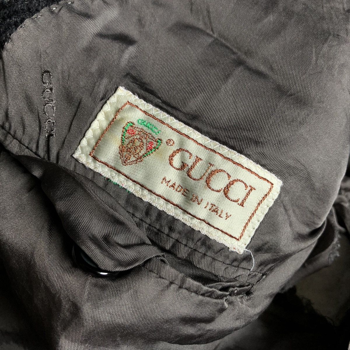 Gucci Vintage 1990s Gucci Blazer Coat Jacket Plaid Linen Silk Size 42R - 7 Thumbnail