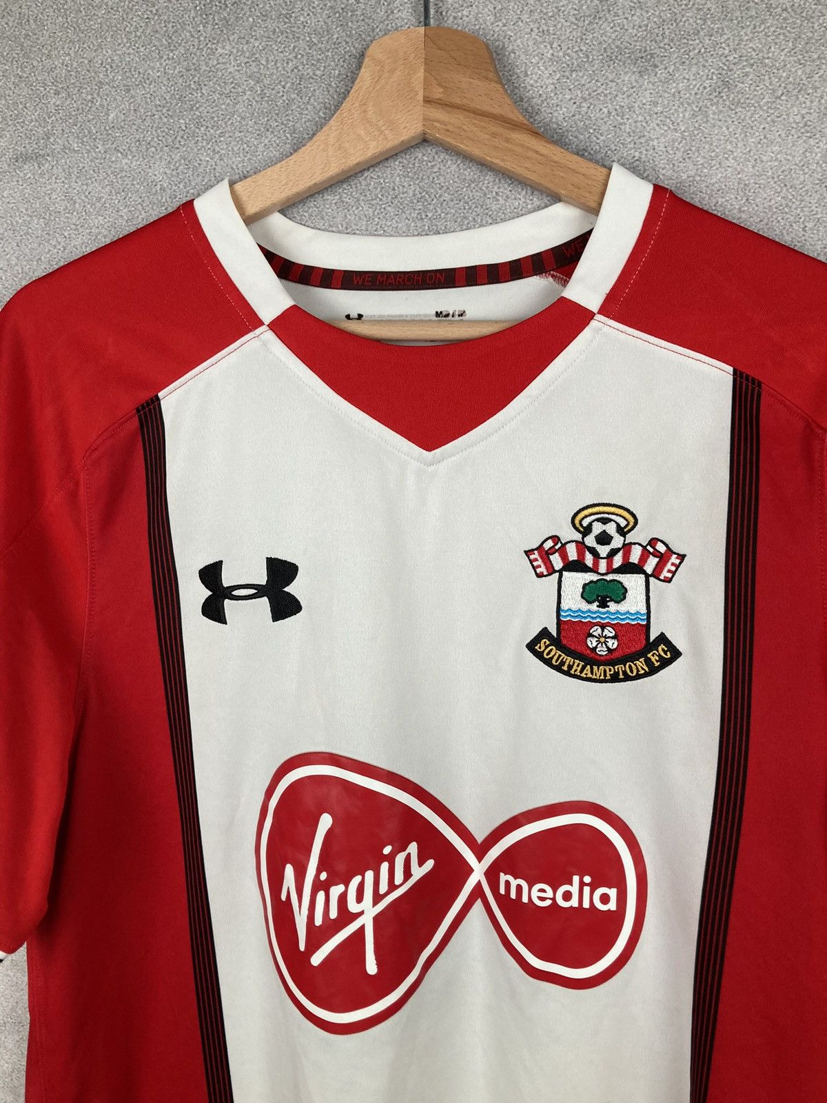 Under Armour Vintage Southampton Soccer Jersey Premier League Size US M / EU 48-50 / 2 - 3 Thumbnail