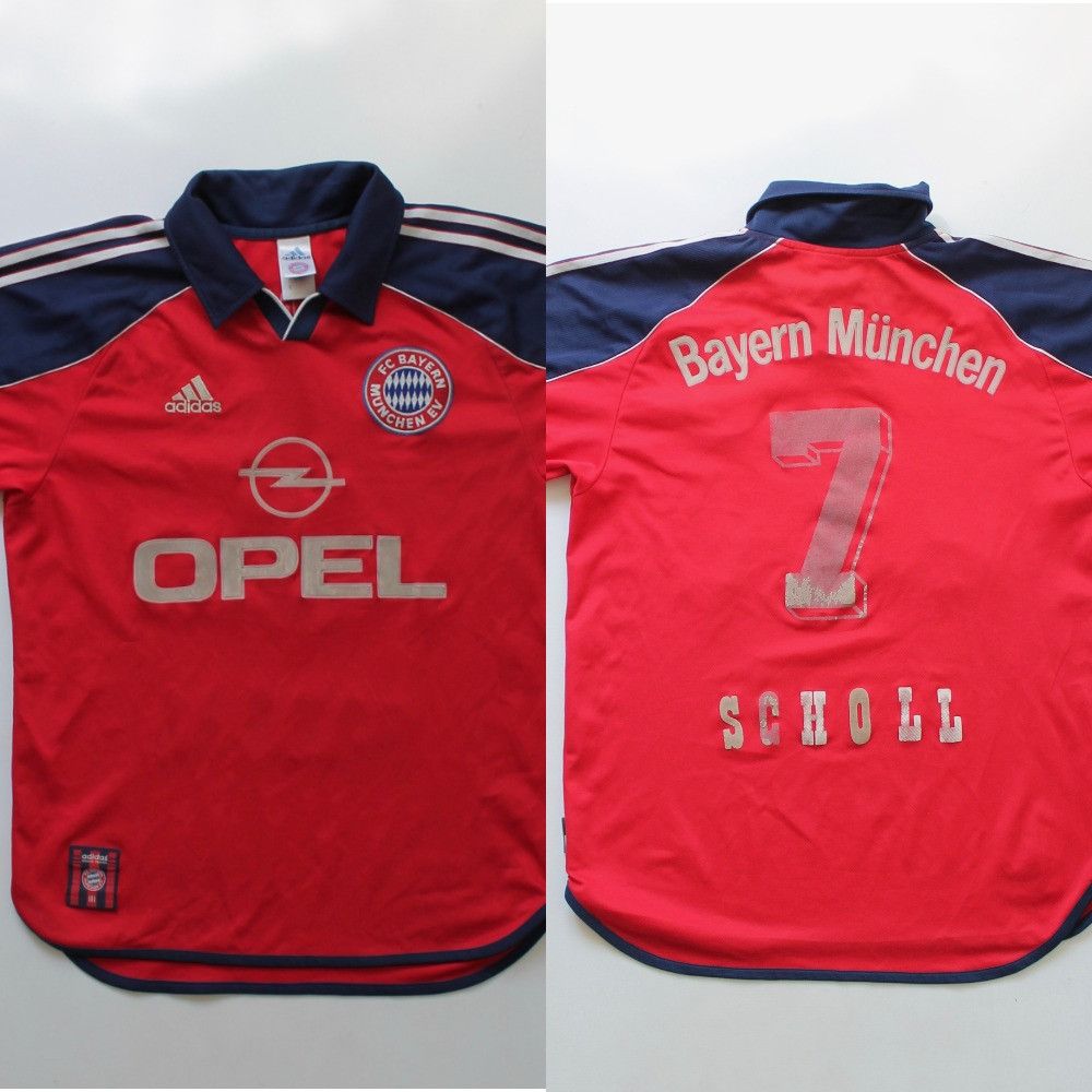 Adidas × Vintage Bayern Munich jersey football home shirt 1999-2001 SCHOLL Size US S / EU 44-46 / 1 - 1 Thumbnail