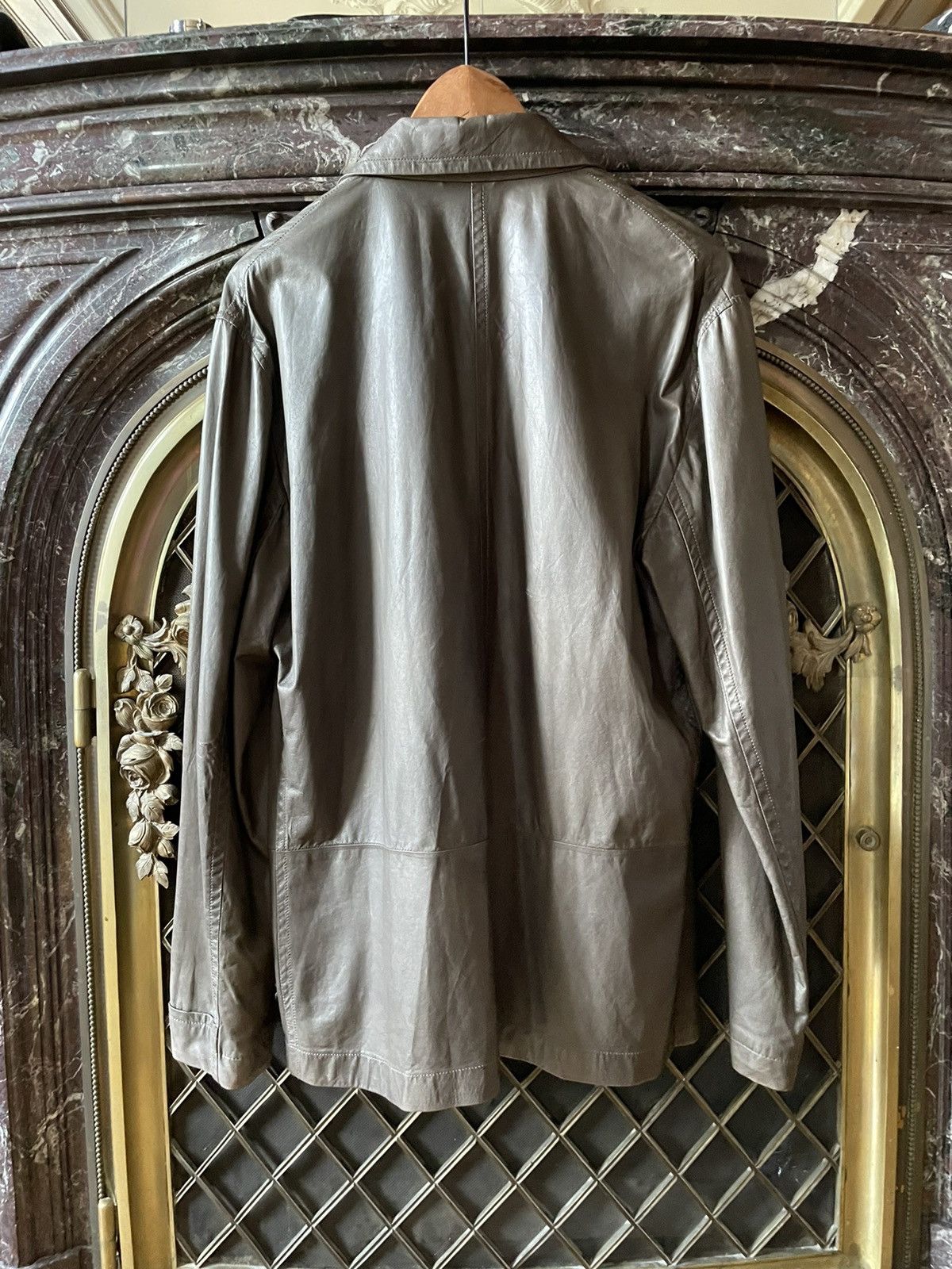 Ann Demeulemeester Brown Leather Coat Jacket Size US L / EU 52-54 / 3 - 8 Thumbnail