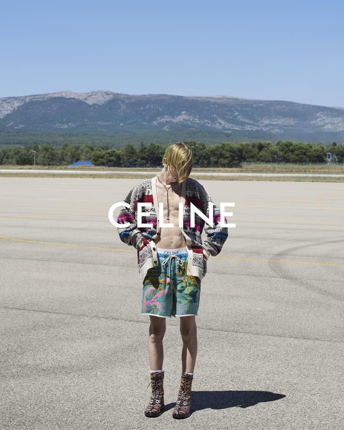 Celine SS21 Celine The Dancing Kid jacquard sweater Hedi Slimane Size US L / EU 52-54 / 3 - 24 Thumbnail