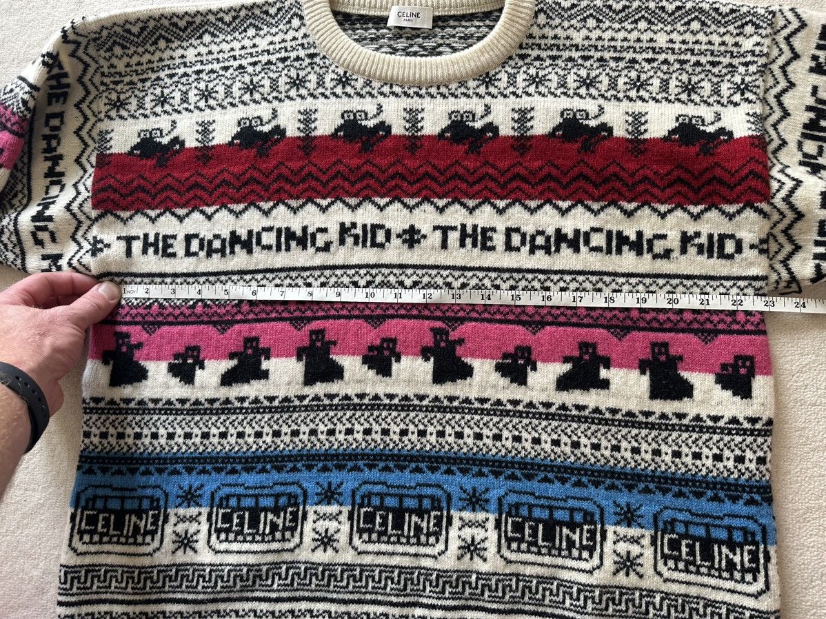 Celine SS21 Celine The Dancing Kid jacquard sweater Hedi Slimane Size US L / EU 52-54 / 3 - 6 Thumbnail