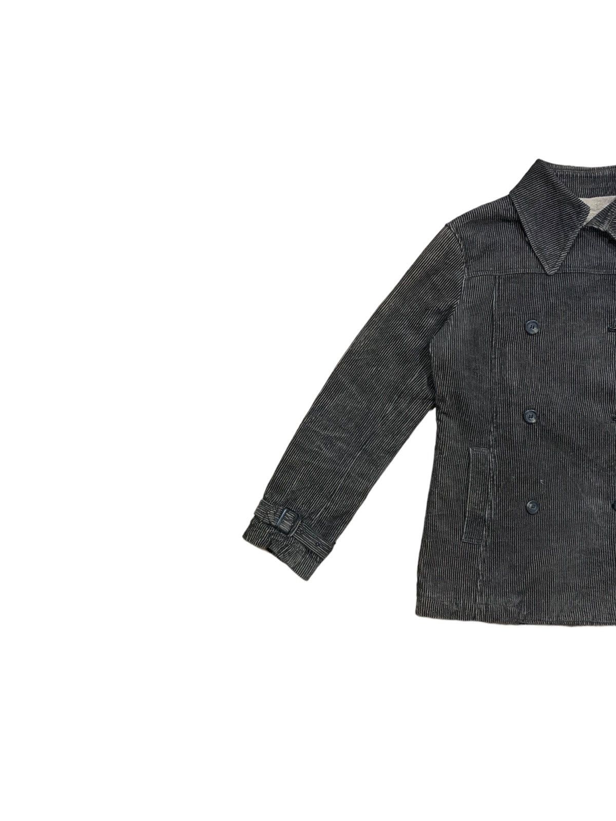 Japanese Brand Vintage Japanese Ubn Line Fleece Coduroy Double Breast Coat Size US S / EU 44-46 / 1 - 5 Thumbnail
