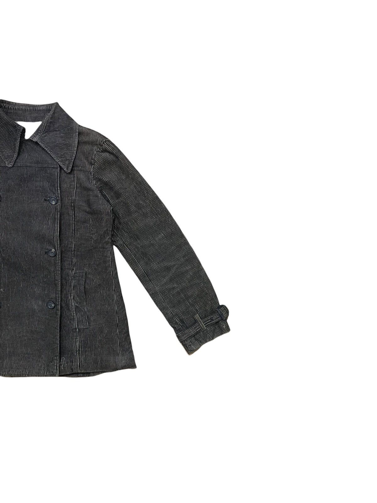 Japanese Brand Vintage Japanese Ubn Line Fleece Coduroy Double Breast Coat Size US S / EU 44-46 / 1 - 6 Thumbnail