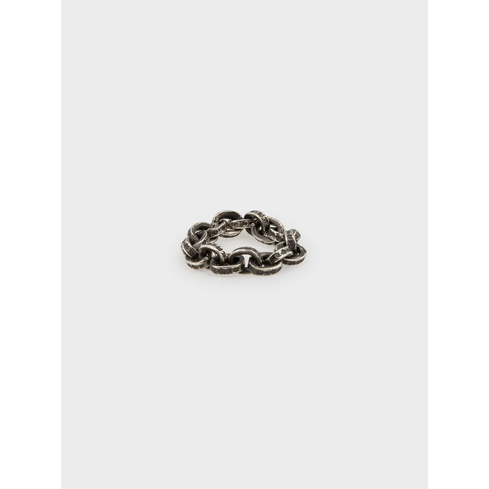 image of Chrome Hearts Paper Chain Ring in Silver, Men's