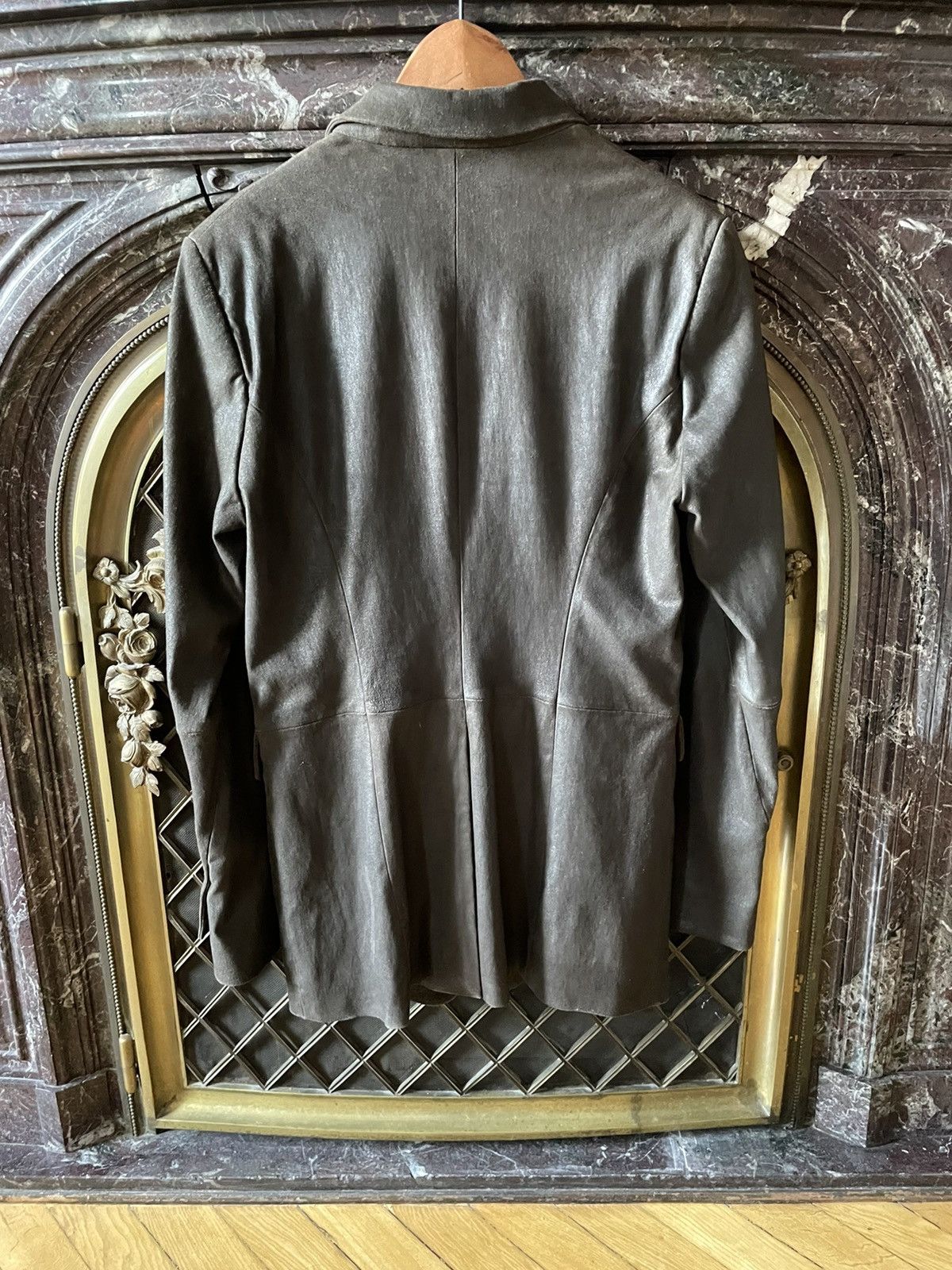 Ann Demeulemeester Brown Soft Leather Blazer Size 48S - 8 Thumbnail