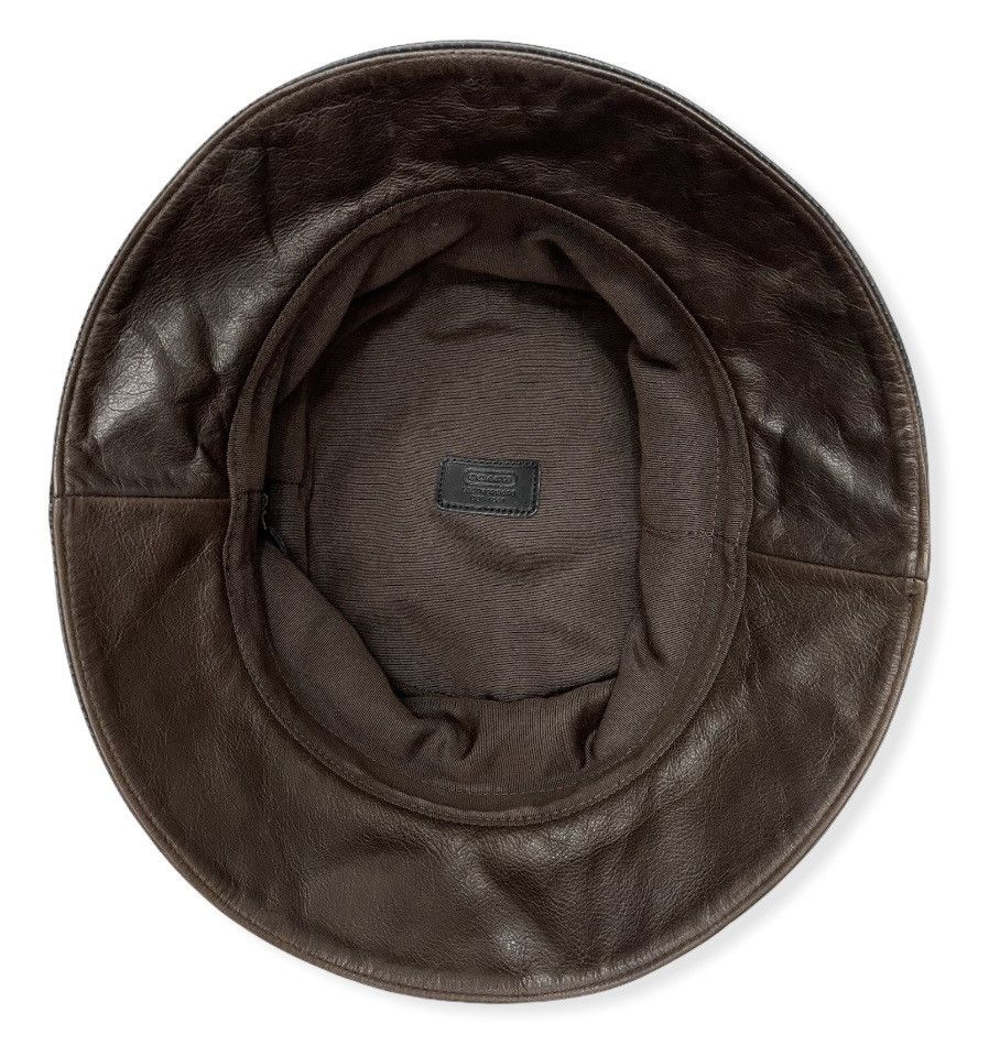 Coach × Genuine Leather × Vintage FIRE SALE!! Vintage COACH Leather Bucket Hat Size ONE SIZE - 12 Thumbnail