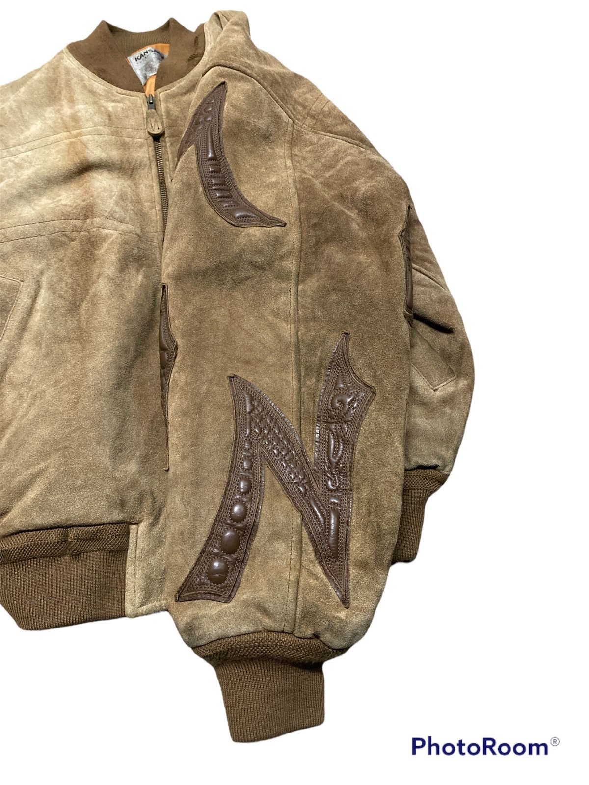 Kansai Yamamoto Vintage 80s Kansai Man Yutaka Nishimura Patch Leather Jacket Size US L / EU 52-54 / 3 - 10 Thumbnail