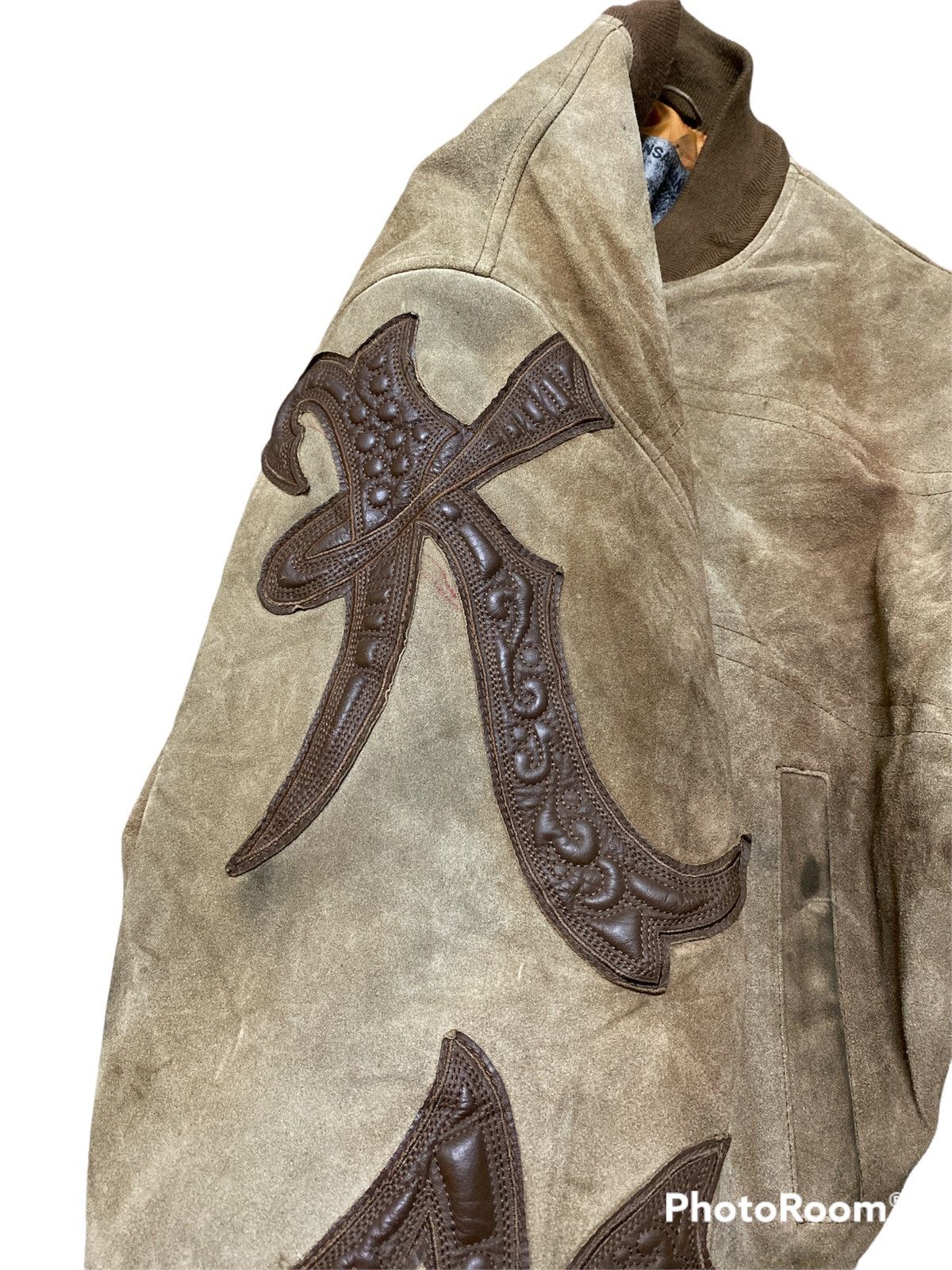 Kansai Yamamoto Vintage 80s Kansai Man Yutaka Nishimura Patch Leather Jacket Size US L / EU 52-54 / 3 - 4 Thumbnail