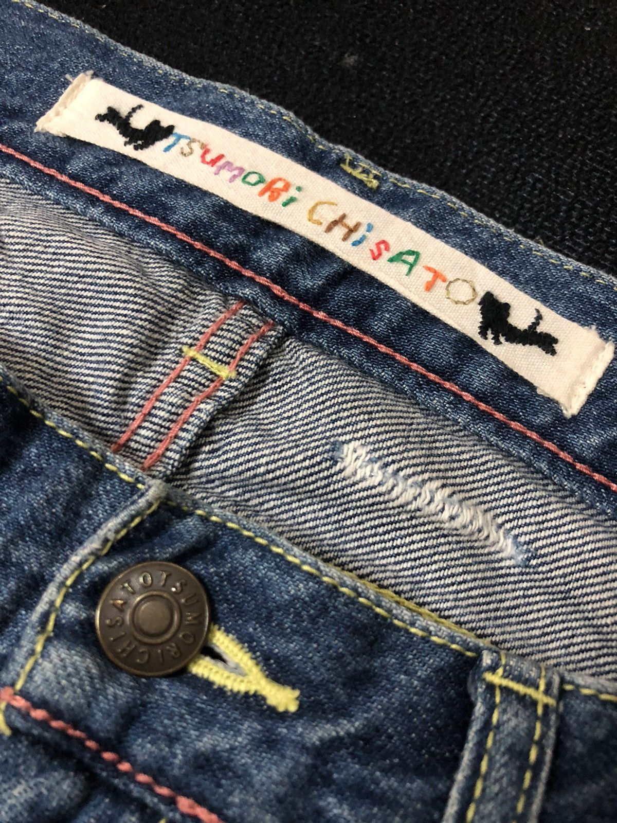 Designer × Issey Miyake × Tsumori Chisato VINTAGE TSUMORI CHISATO ISSEY MIYAKE DISTRESED DENIM JEANS Size US 31 - 4 Thumbnail