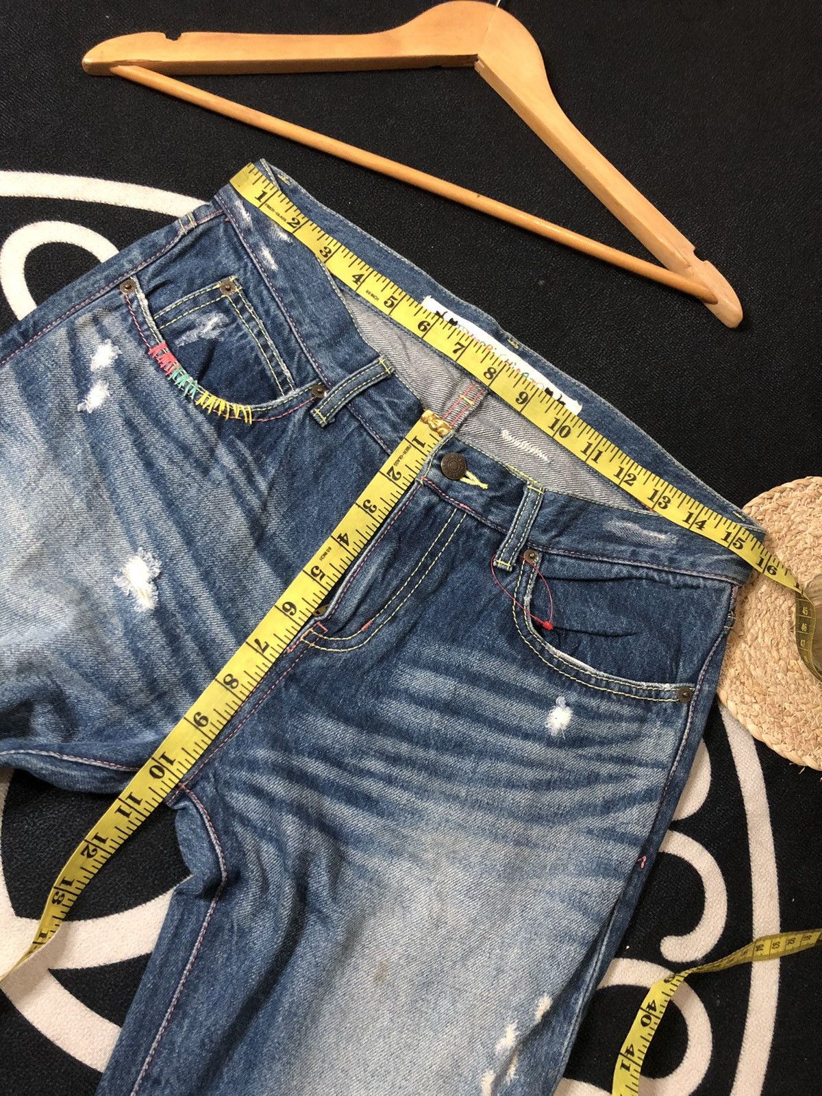 Designer × Issey Miyake × Tsumori Chisato VINTAGE TSUMORI CHISATO ISSEY MIYAKE DISTRESED DENIM JEANS Size US 31 - 14 Thumbnail