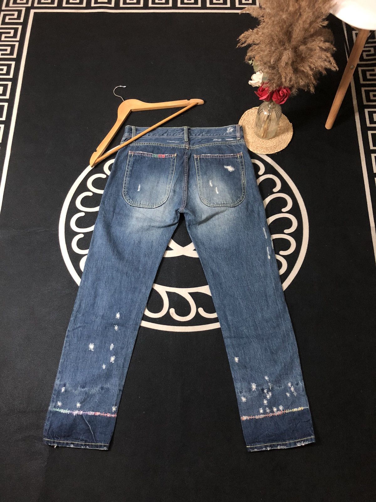 Designer × Issey Miyake × Tsumori Chisato VINTAGE TSUMORI CHISATO ISSEY MIYAKE DISTRESED DENIM JEANS Size US 31 - 8 Thumbnail