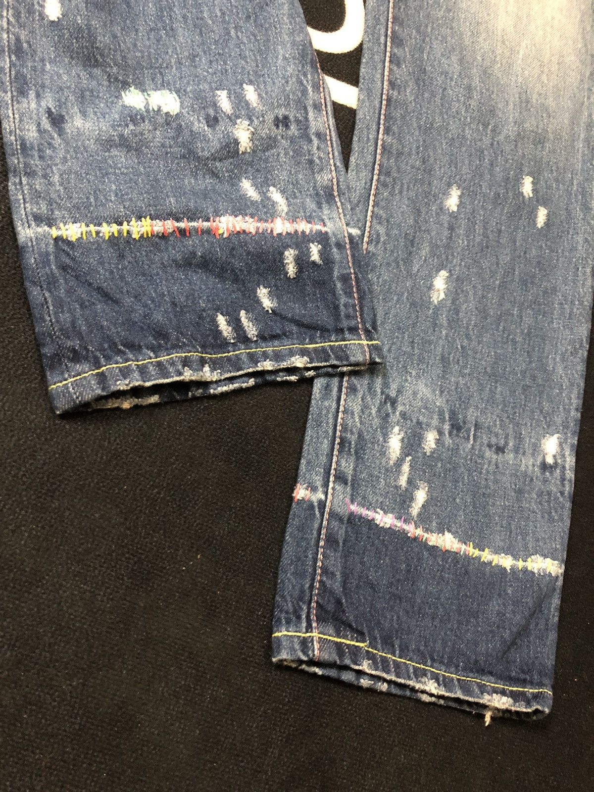 Designer × Issey Miyake × Tsumori Chisato VINTAGE TSUMORI CHISATO ISSEY MIYAKE DISTRESED DENIM JEANS Size US 31 - 5 Thumbnail