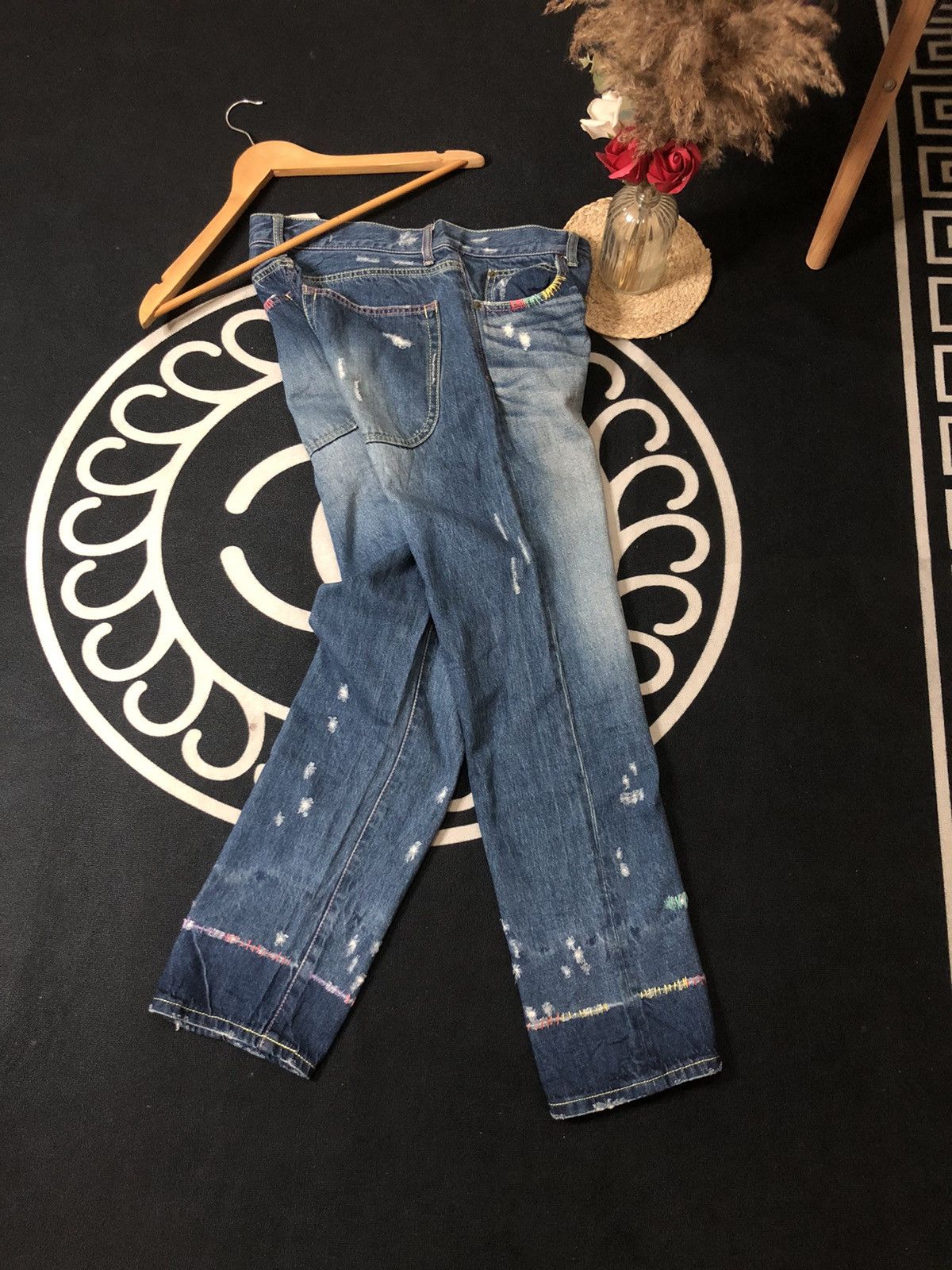 Designer × Issey Miyake × Tsumori Chisato VINTAGE TSUMORI CHISATO ISSEY MIYAKE DISTRESED DENIM JEANS Size US 31 - 10 Thumbnail