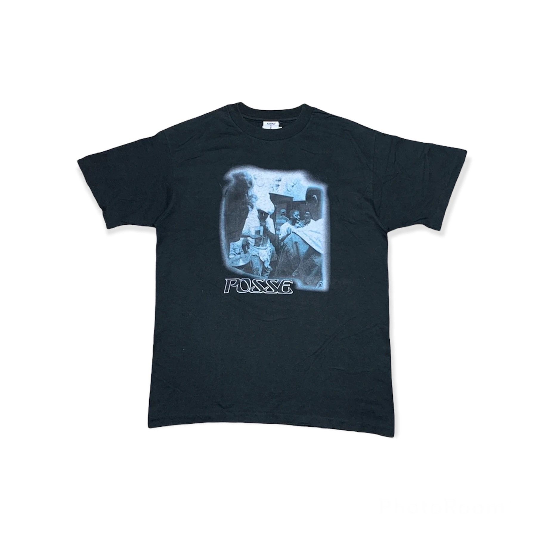 image of 1990X Clothing x Vintage 90's Karma Posse Single Stitch Tshirt in Black, Men's (Size Medium)