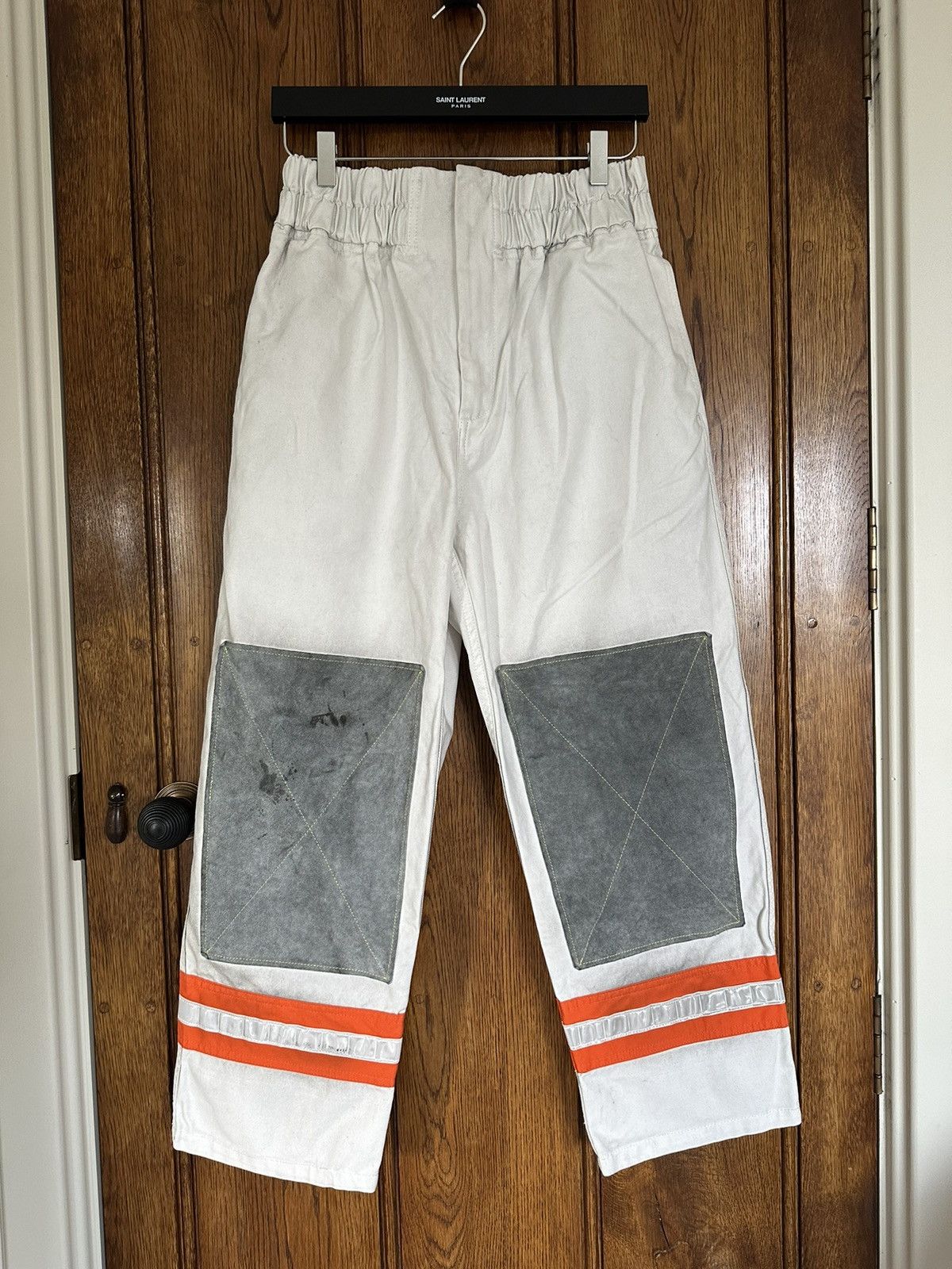 image of Fw18 Calvin Klein 205W39Nyc Raf Simon’S Firefighter Pants in White, Men's (Size 30)