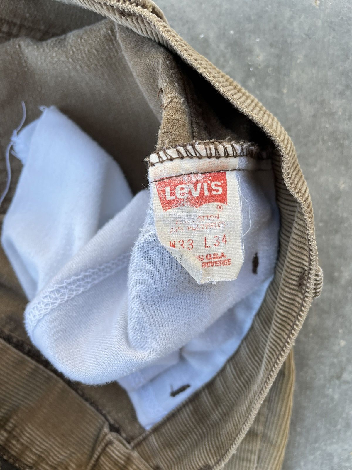 Levi's × Vintage Vintage 1970s USA Levis 762 Corduroy Trousers Size US 32 / EU 48 - 5 Thumbnail