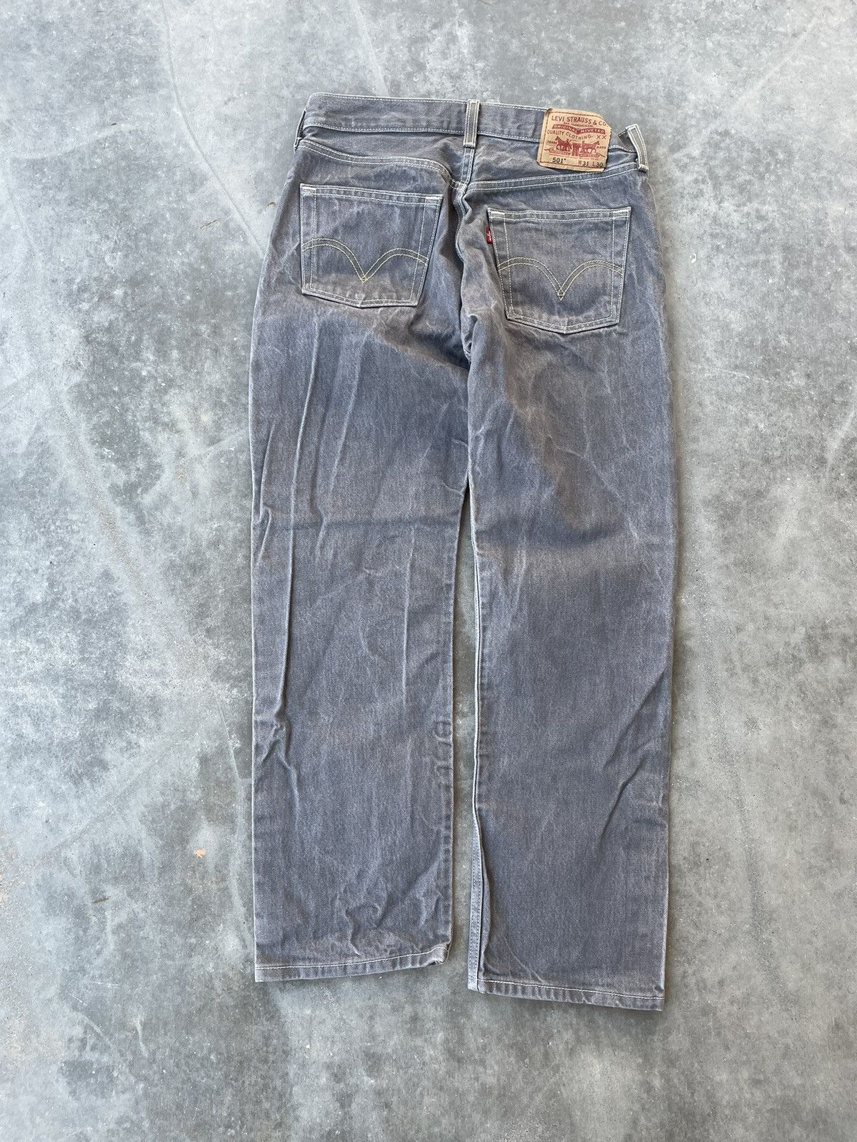 Levi's × Vintage VINTAGE LEVI'S 501 SLATE GREY DENIM JEANS Size US 30 / EU 46 - 3 Thumbnail