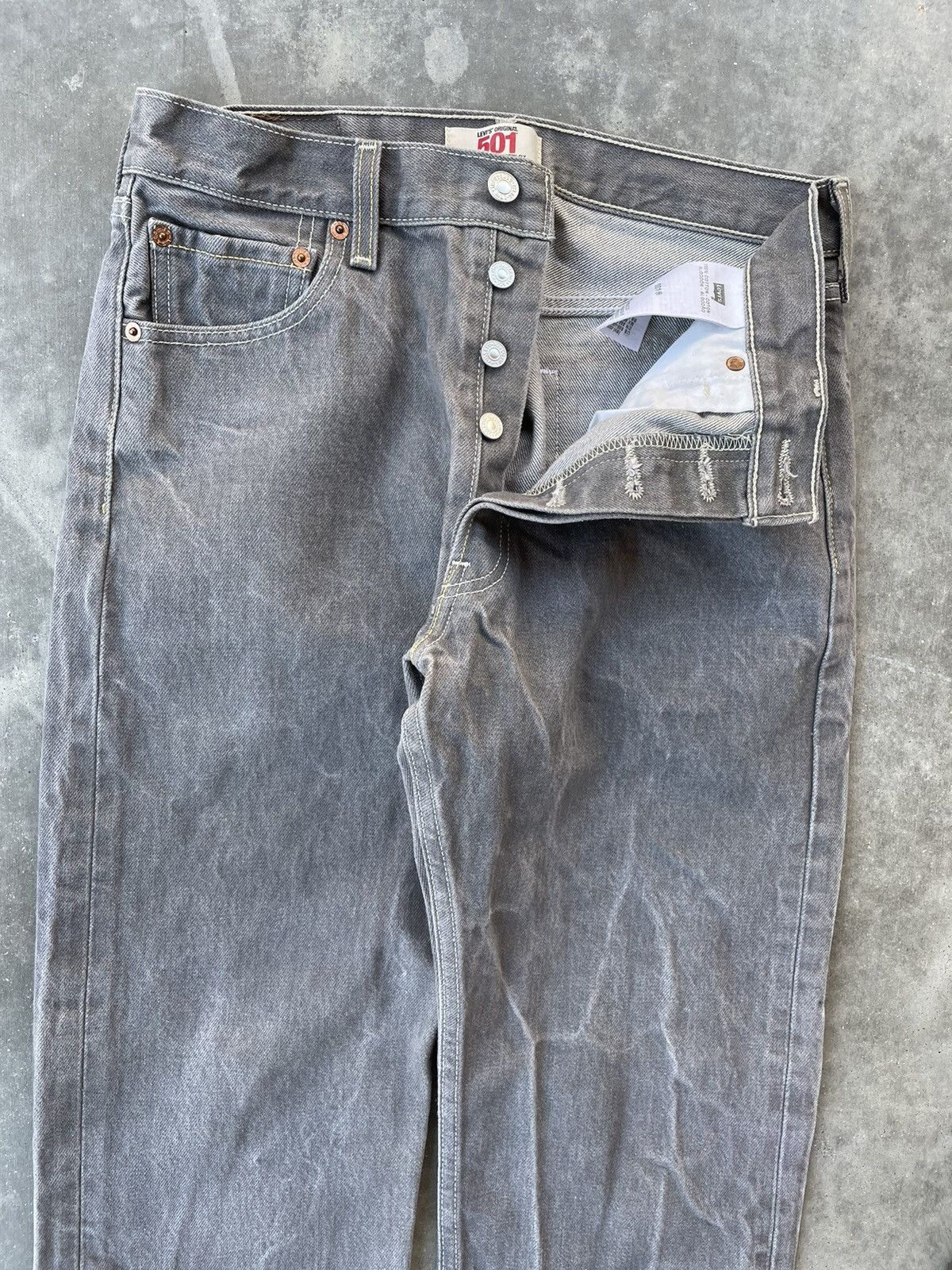 Levi's × Vintage VINTAGE LEVI'S 501 SLATE GREY DENIM JEANS Size US 30 / EU 46 - 2 Thumbnail