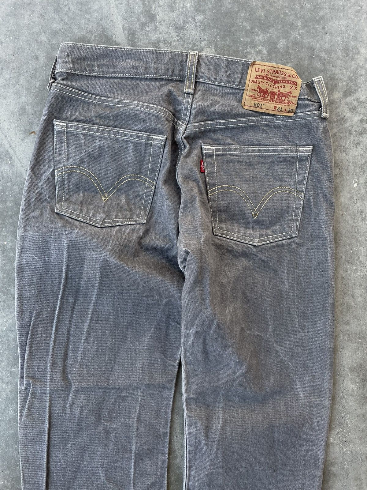 Levi's × Vintage VINTAGE LEVI'S 501 SLATE GREY DENIM JEANS Size US 30 / EU 46 - 4 Thumbnail
