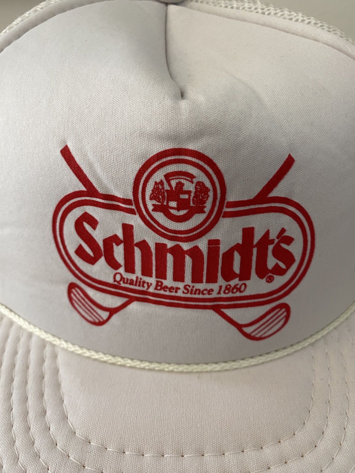 Vintage Vintage 80’s Schmidt’s Beer Golf Trucker Hat Snap Back Cap Size ONE SIZE - 2 Thumbnail