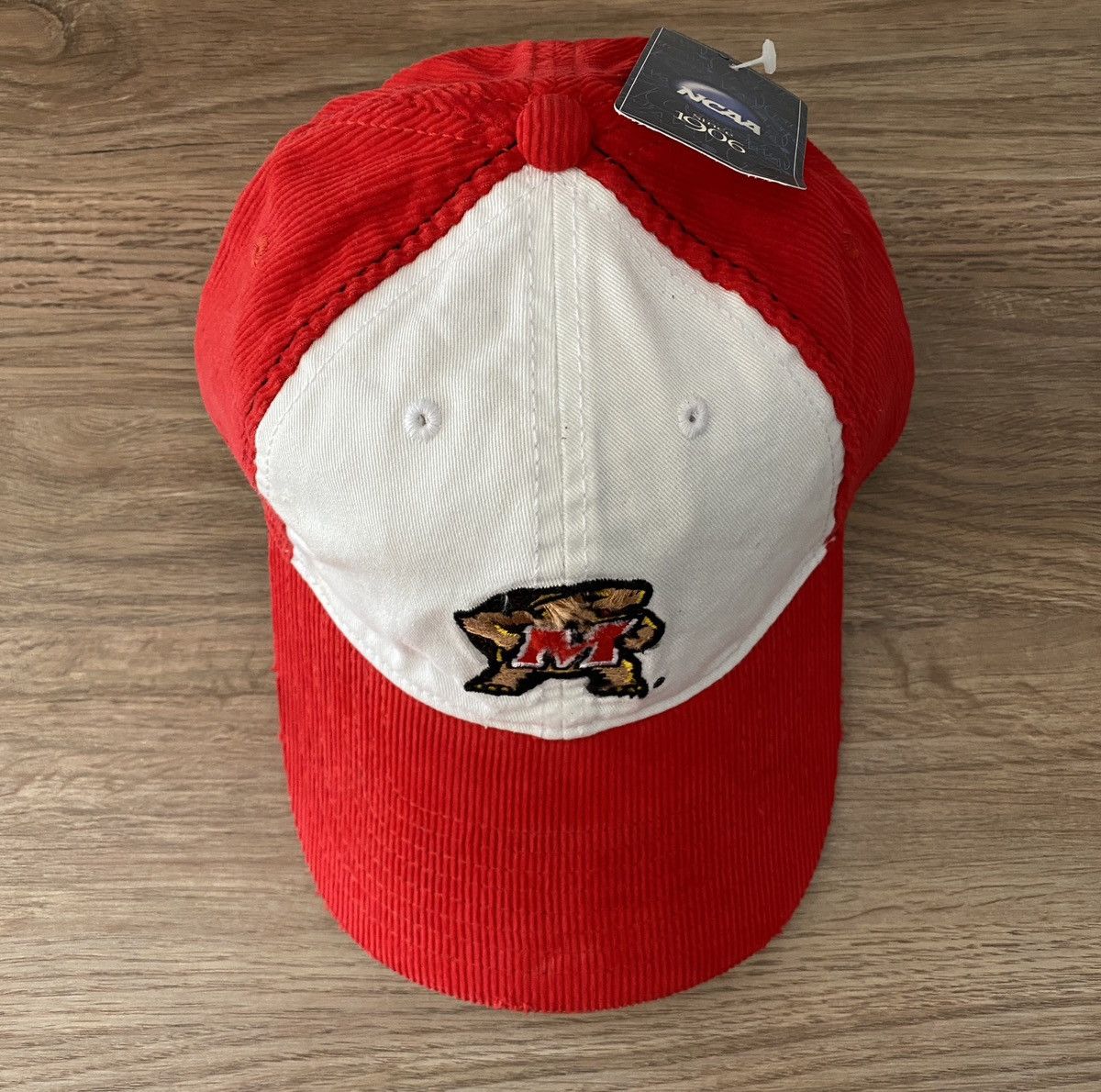 NCAA NWT Y2K’s University Maryland Terps Corduroy Strapback Hat Size ONE SIZE - 5 Thumbnail