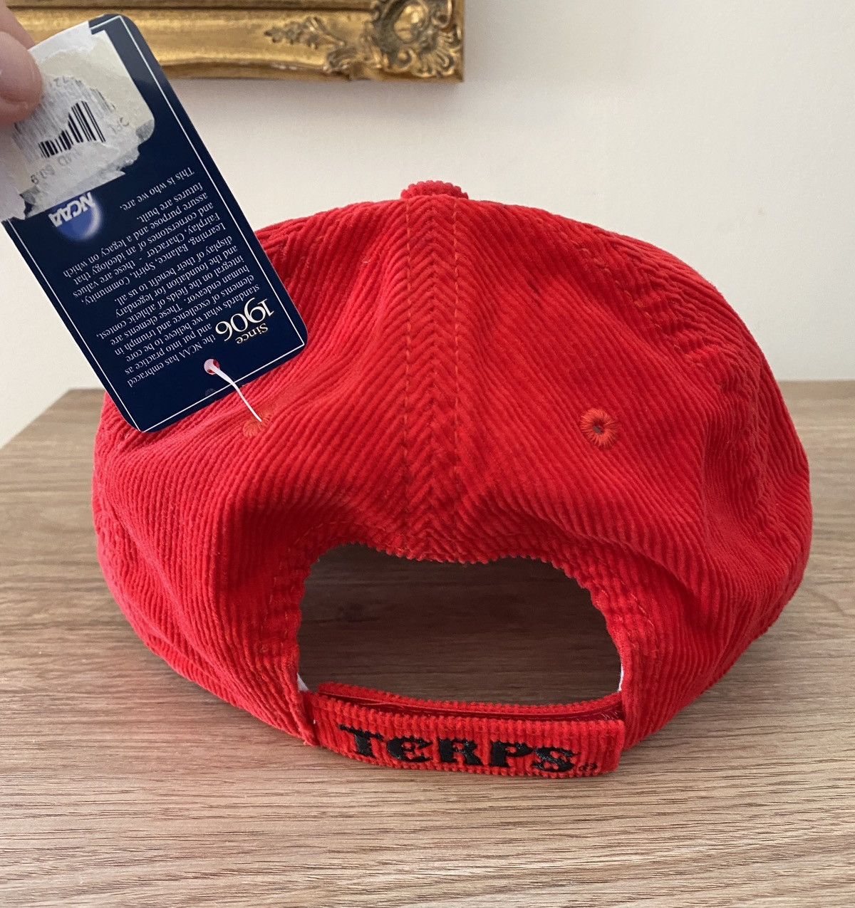 NCAA NWT Y2K’s University Maryland Terps Corduroy Strapback Hat Size ONE SIZE - 8 Thumbnail