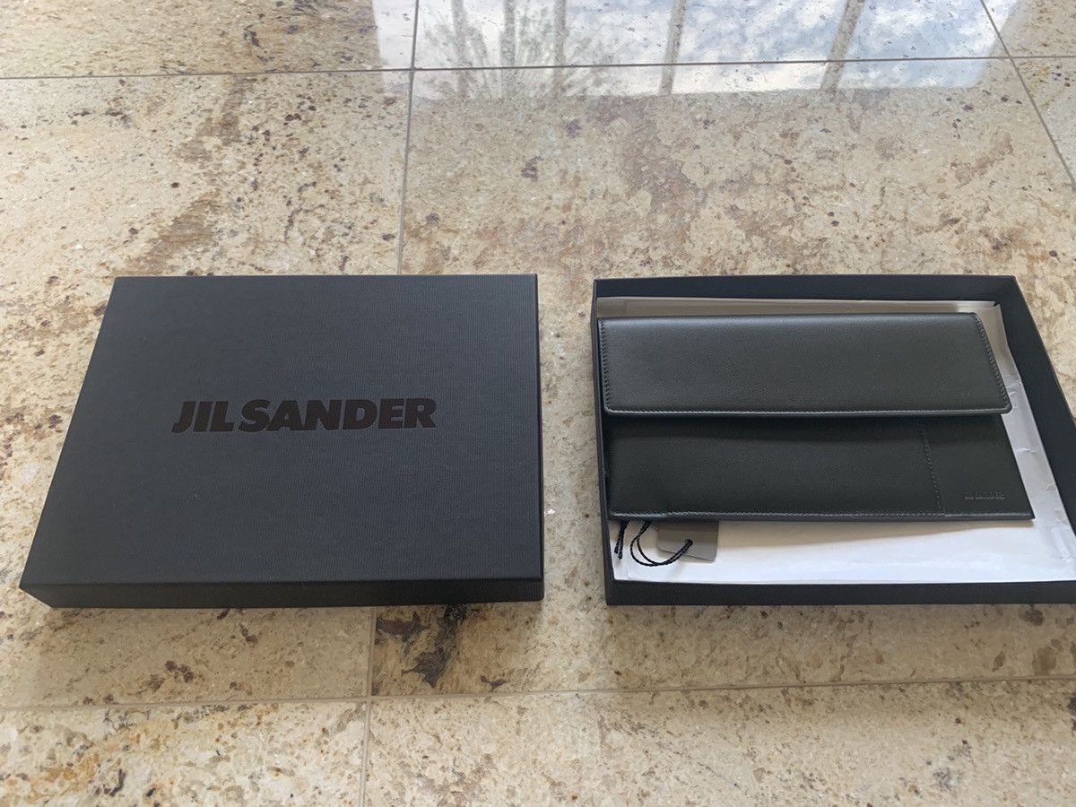 Jil Sander Travel Wallet in Black Leather Size ONE SIZE - 1 Thumbnail