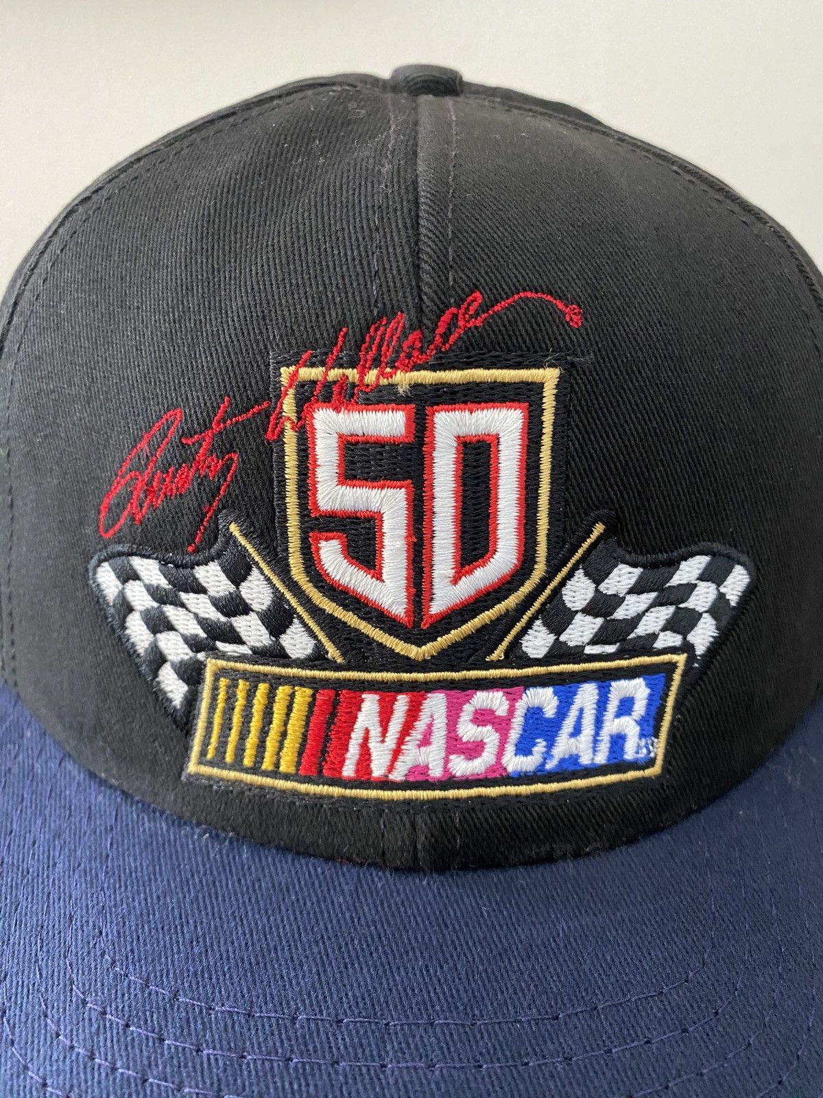 Chase Authentics Vintage 90’s Rusty Wallace NASCAR 50 Year Snap Back Hat Size ONE SIZE - 2 Thumbnail