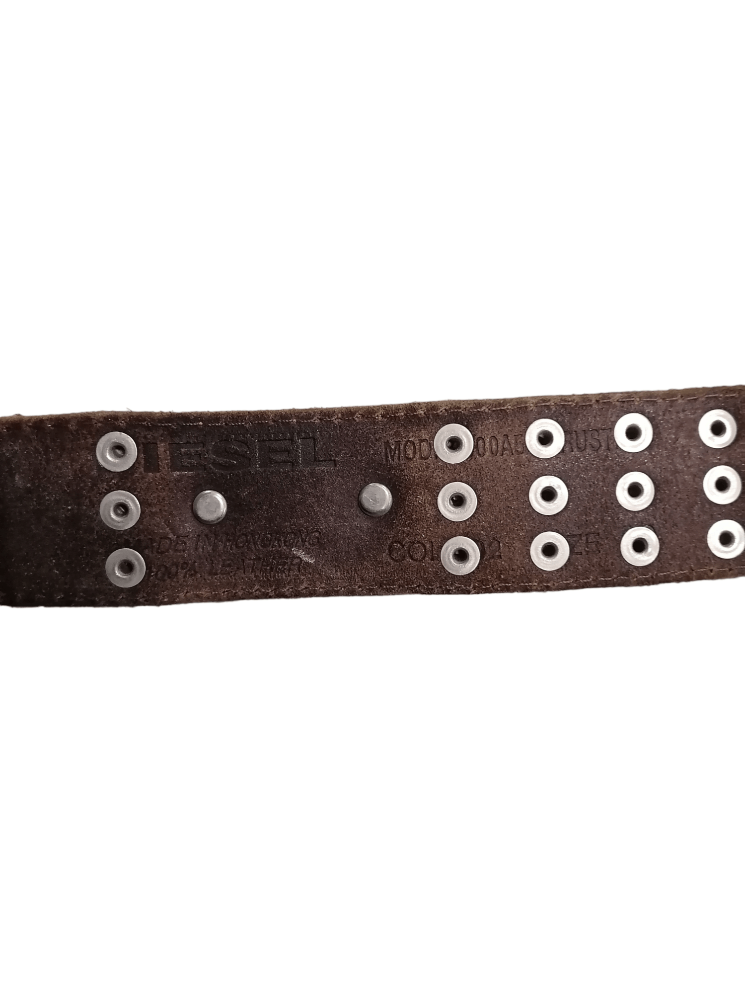 Diesel Rare Diesel Spell Out Buckle Studded Leather Belts Size ONE SIZE - 6 Thumbnail