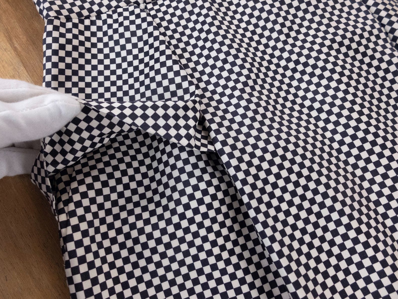 Dries Van Noten DRIES VAN NOTEN black white checker plaid silk midi dress Size XS / US 0-2 / IT 36-38 - 4 Thumbnail