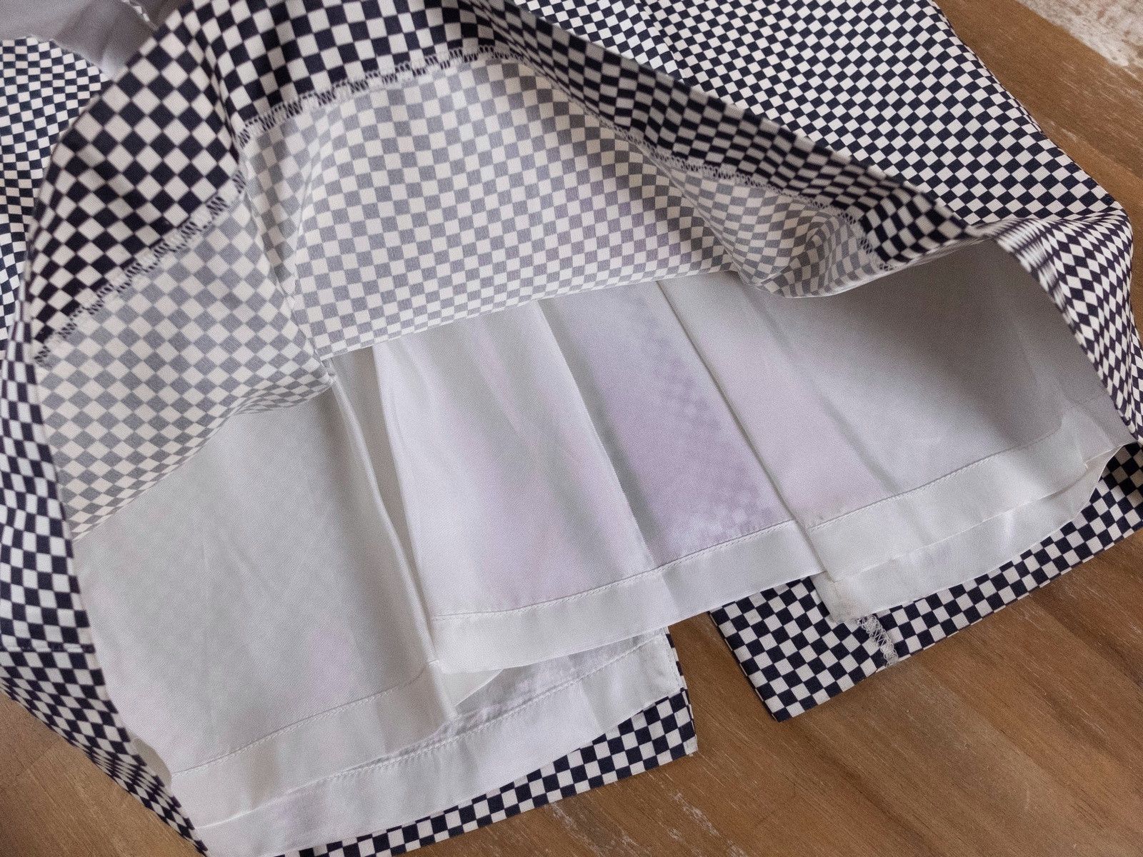 Dries Van Noten DRIES VAN NOTEN black white checker plaid silk midi dress Size XS / US 0-2 / IT 36-38 - 5 Thumbnail