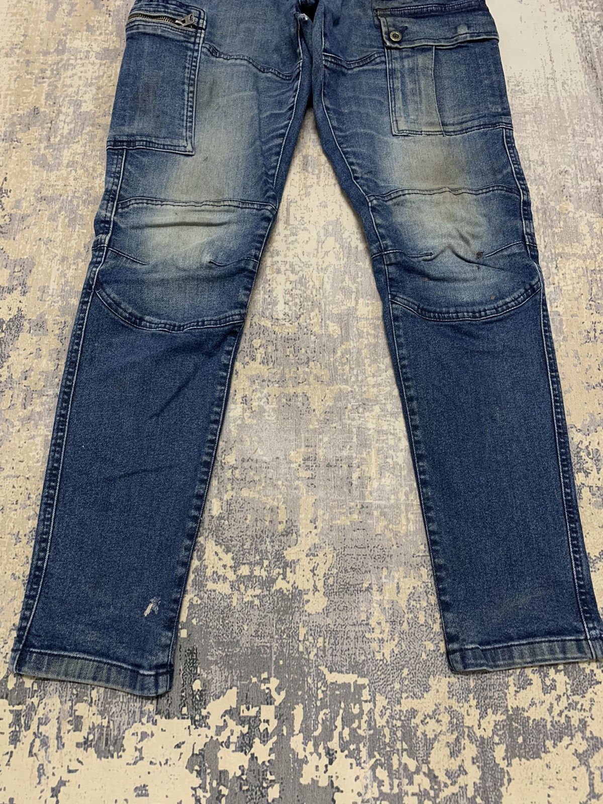 Japanese Brand Fieldcore Distressed Denim Tappered Jeans 31x30 Size US 31 - 4 Thumbnail