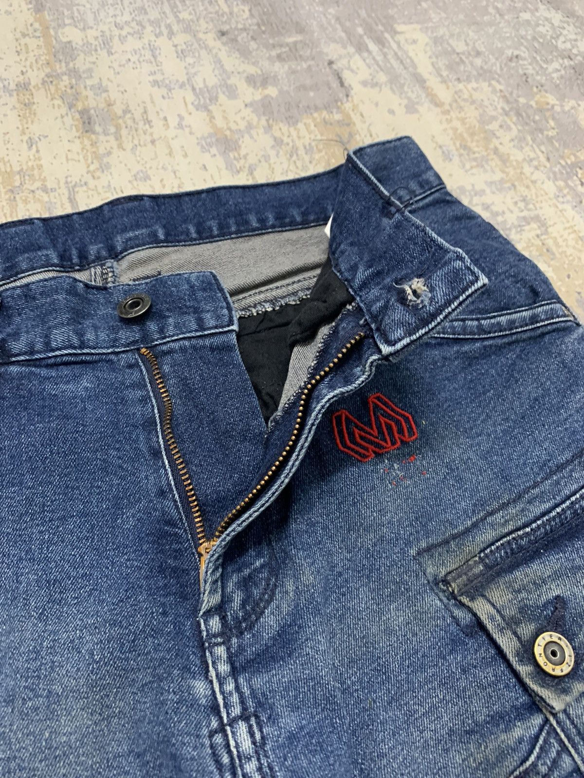 Japanese Brand Fieldcore Distressed Denim Tappered Jeans 31x30 Size US 31 - 5 Thumbnail
