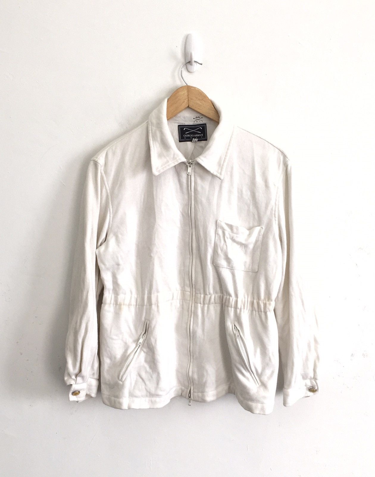 GIORGIO ARMANI GOLF Made in Italy Zipper Sweater jacket