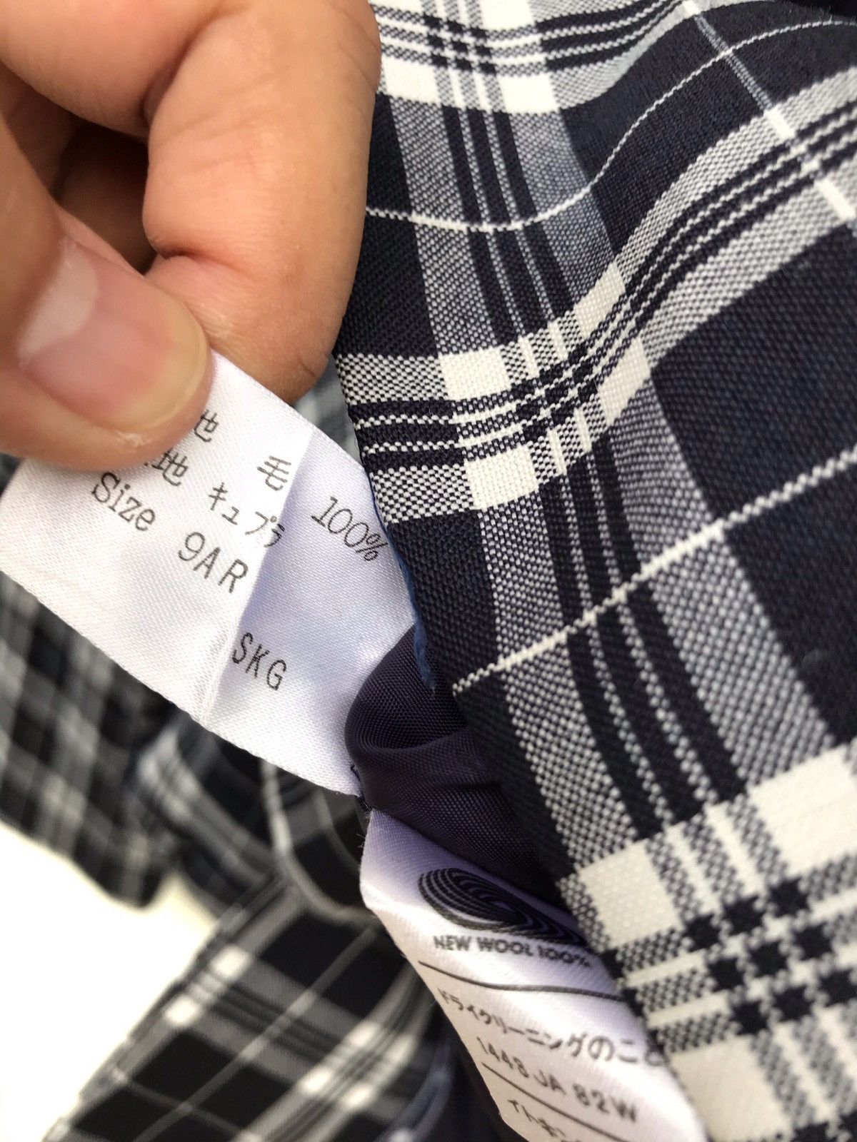 Japanese Brand Vintage Japanese Brand Elle Paris Checkered Wool Jacket Size US S / EU 44-46 / 1 - 6 Thumbnail