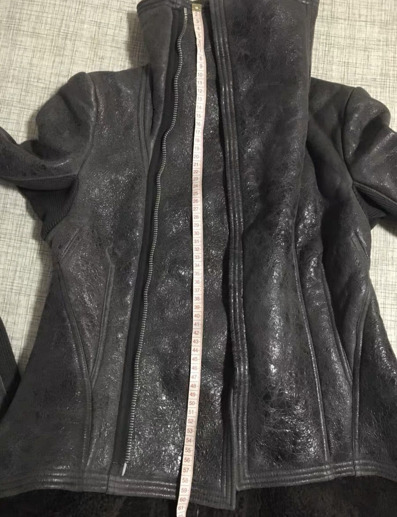 Rick Owens Leather fur jacket