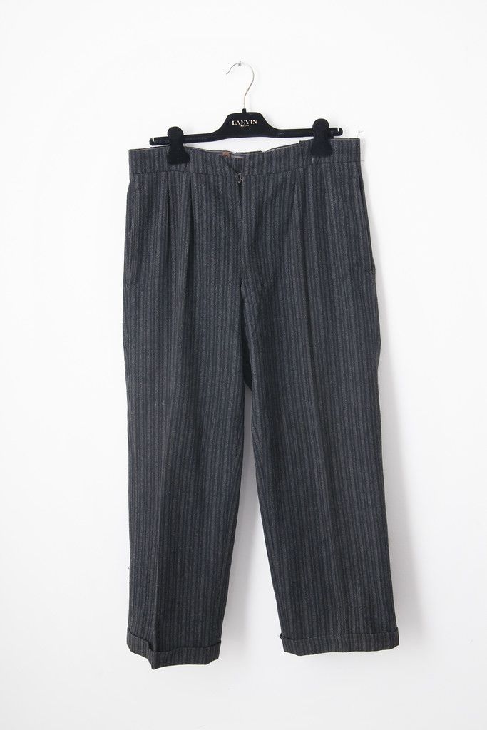 image of Antique x Vintage 1950's French Peasant Work Pants in Anthracite, Men's (Size 32)