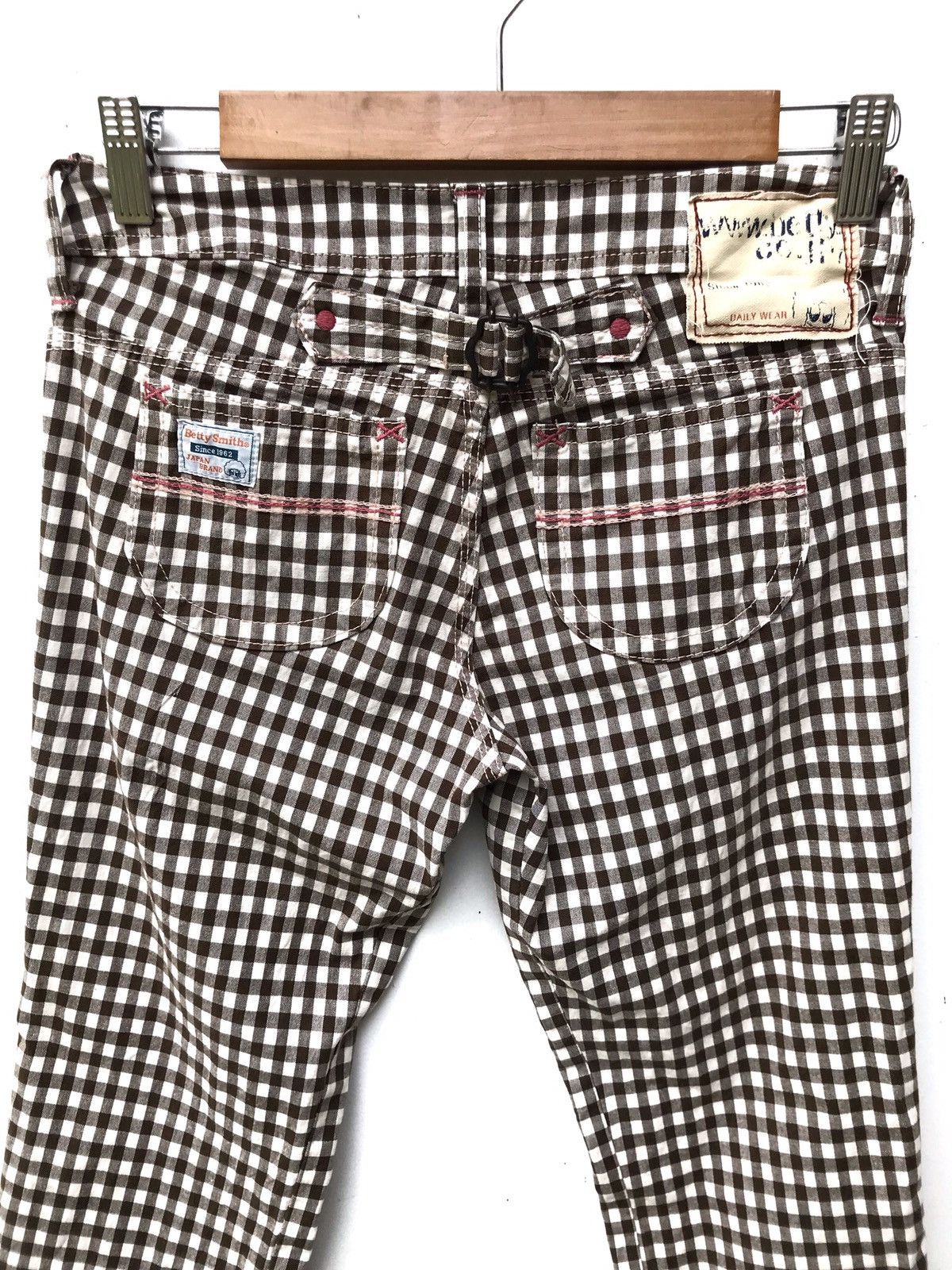 Japanese Brand Made In Japan Designer Brand Betty Smiths Checked Pants Size US 27 - 4 Thumbnail