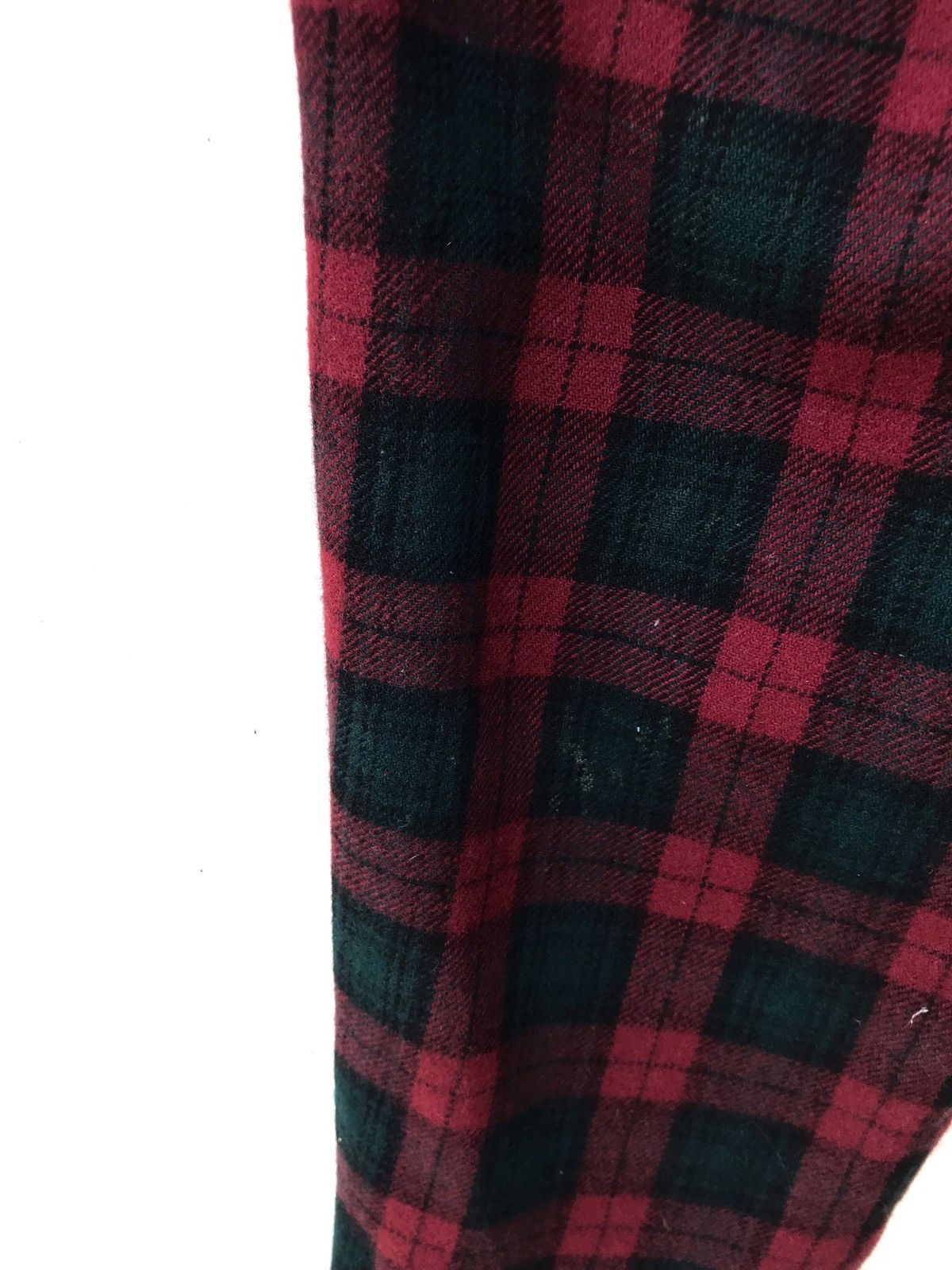 Japanese Brand Vintage Japanese Wool Baggy Cropped Checkered Pants Size US 26 / EU 42 - 5 Thumbnail