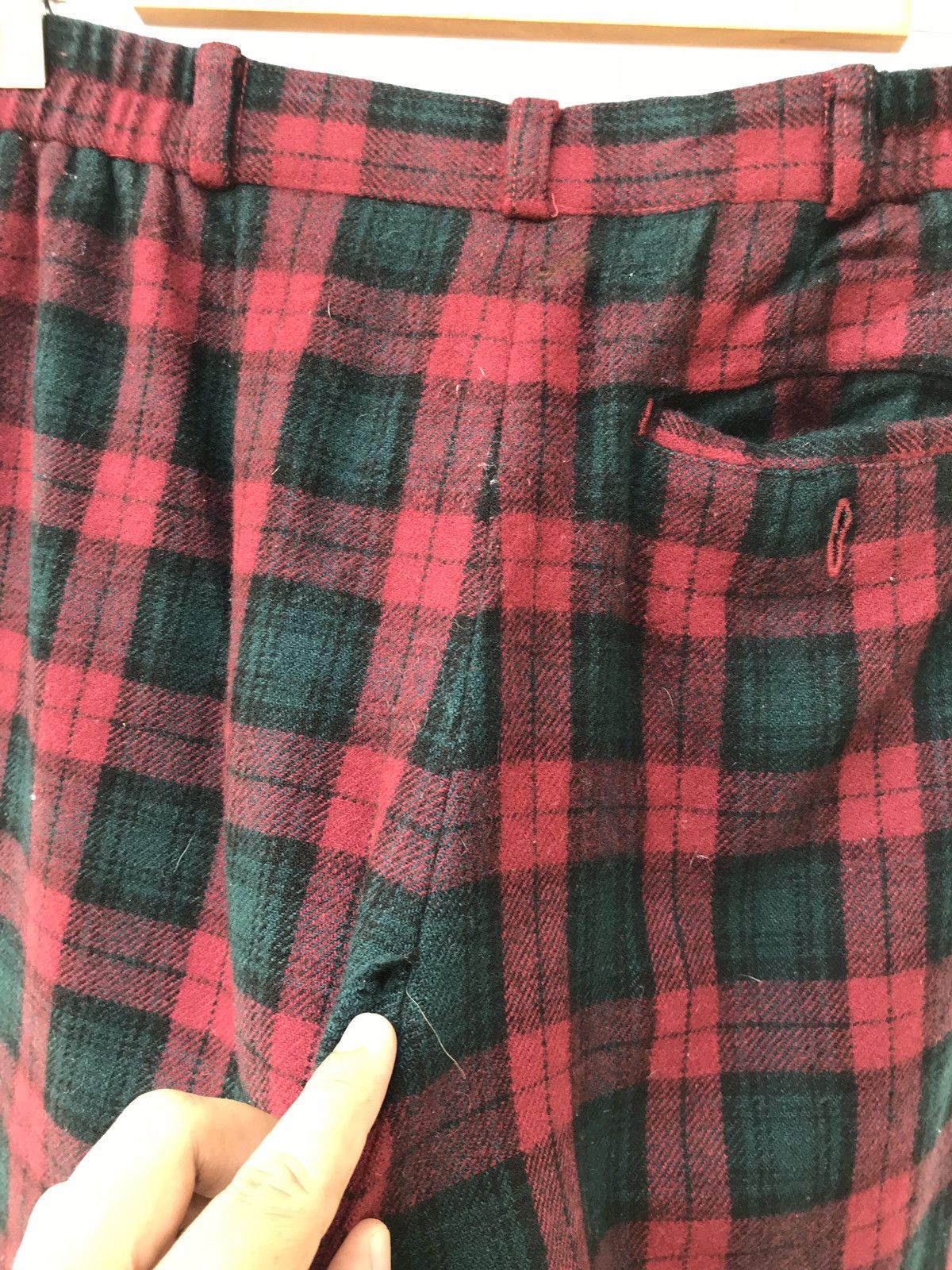 Japanese Brand Vintage Japanese Wool Baggy Cropped Checkered Pants Size US 26 / EU 42 - 8 Thumbnail