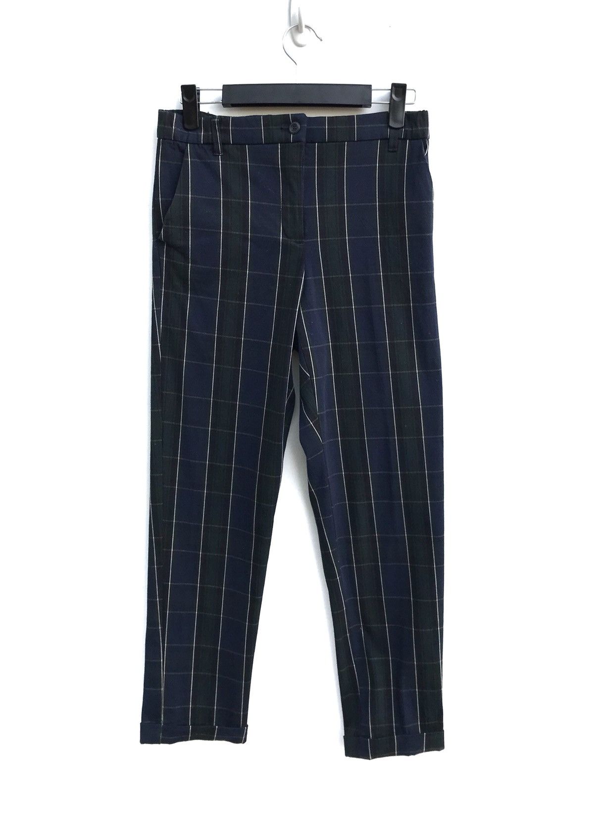 Global Work × Japanese Brand Global Work Checked Plaid Cropped Pants Size US 26 / EU 42 - 2 Thumbnail