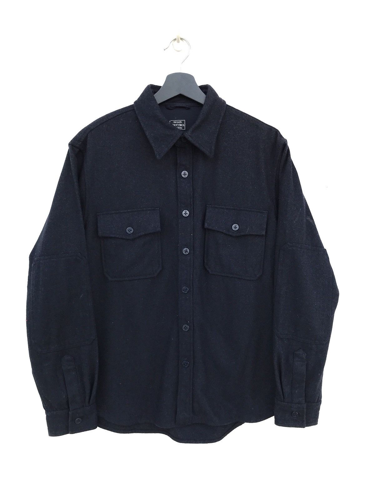 Schott Vintage Schott Bros New York Wool Military Shirt Thick Size US S / EU 44-46 / 1 - 1 Thumbnail