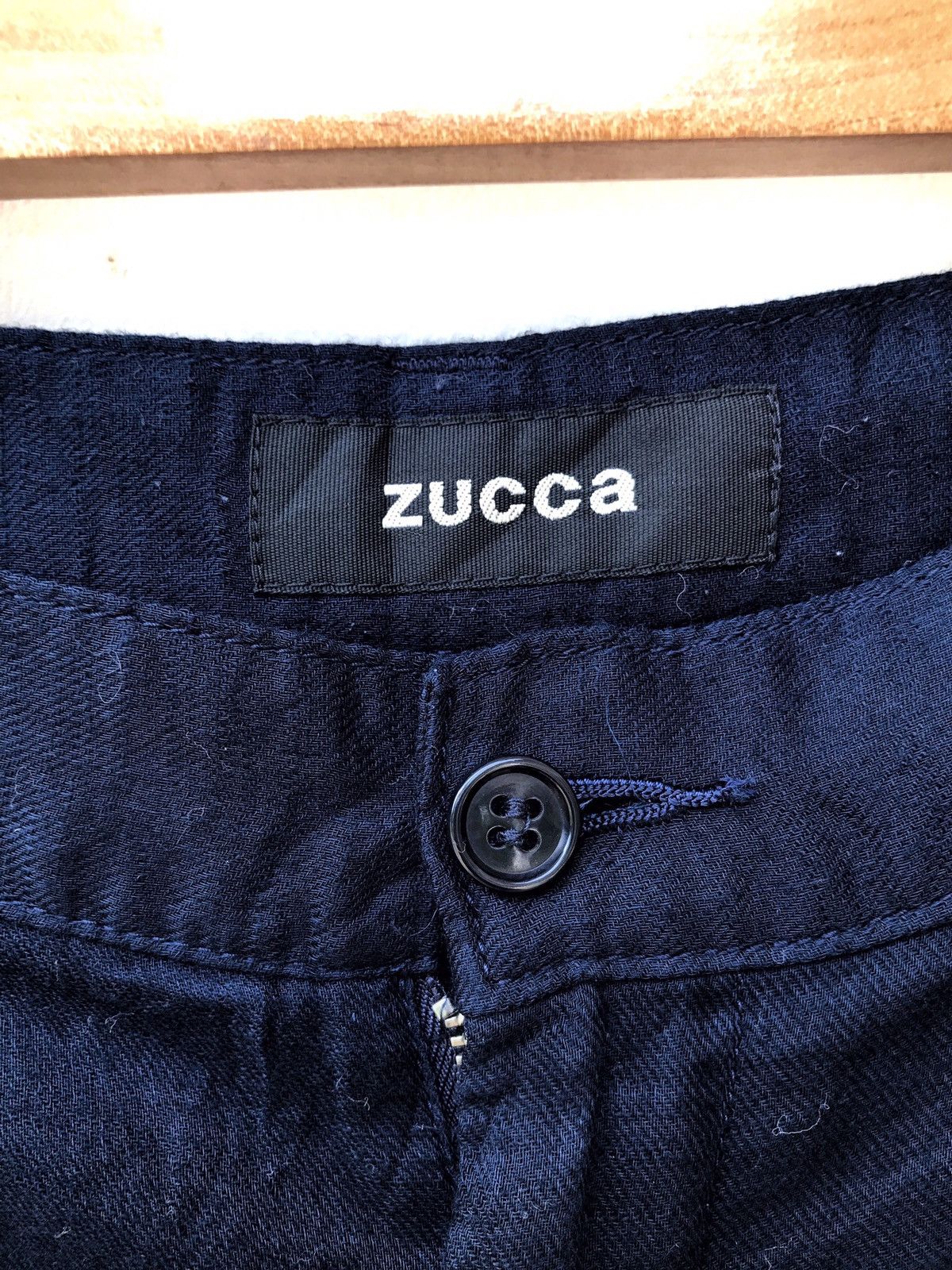CABANE de ZUCCa ZUCCA Made In Japan Navy Dark Blue Baggy Cropped Pants Size US 33 - 9 Thumbnail