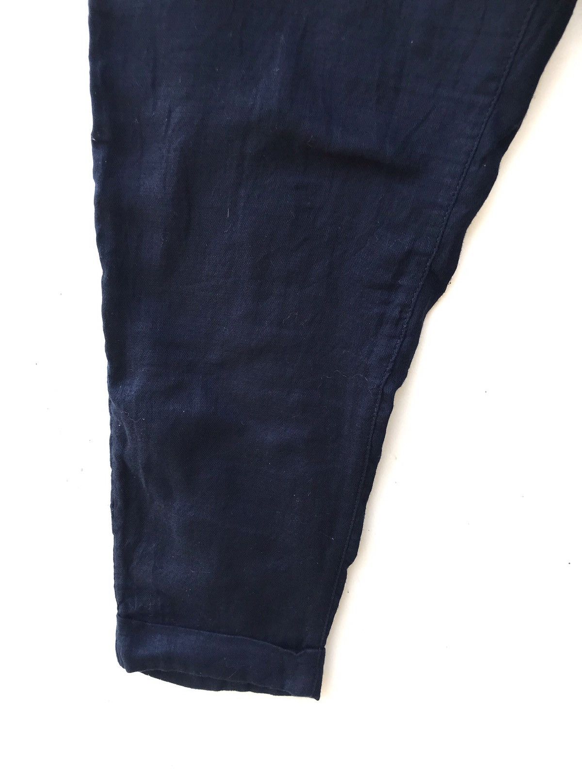 CABANE de ZUCCa ZUCCA Made In Japan Navy Dark Blue Baggy Cropped Pants Size US 33 - 8 Thumbnail