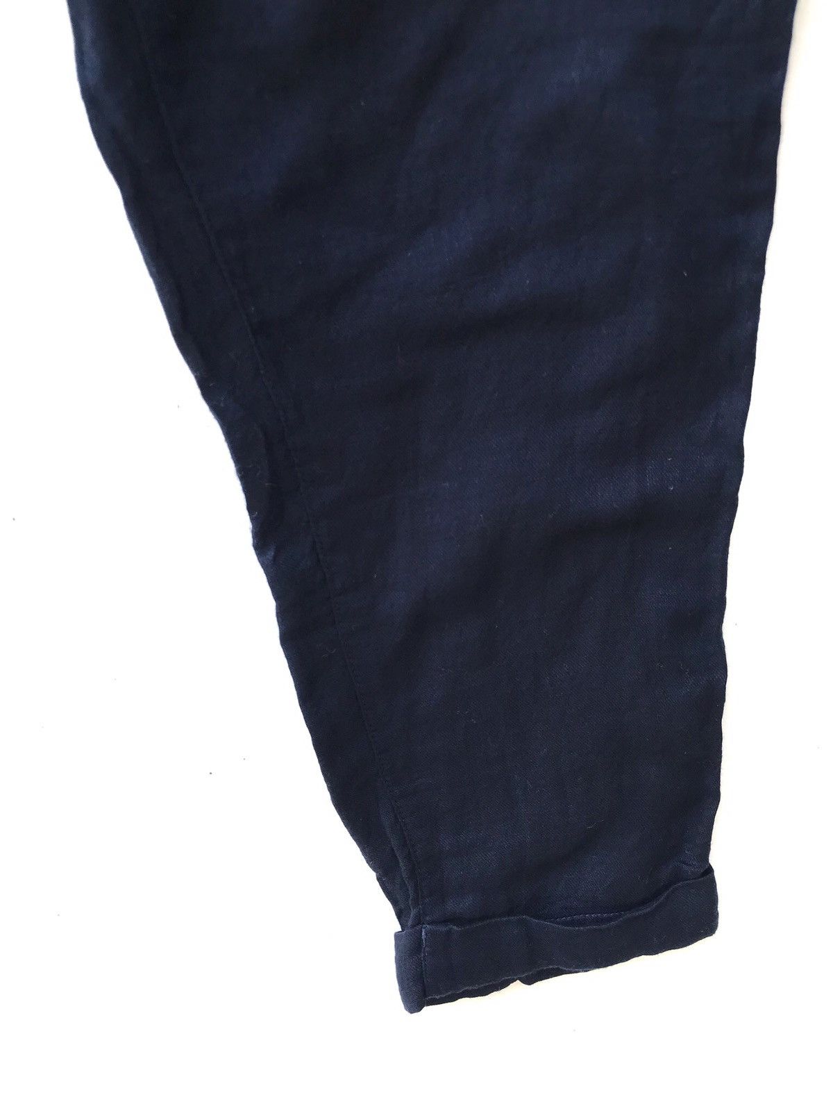 CABANE de ZUCCa ZUCCA Made In Japan Navy Dark Blue Baggy Cropped Pants Size US 33 - 7 Thumbnail