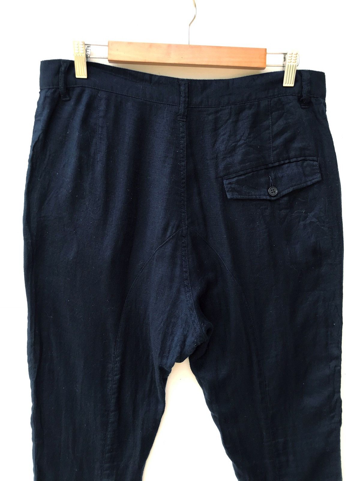 CABANE de ZUCCa ZUCCA Made In Japan Navy Dark Blue Baggy Cropped Pants Size US 33 - 4 Thumbnail