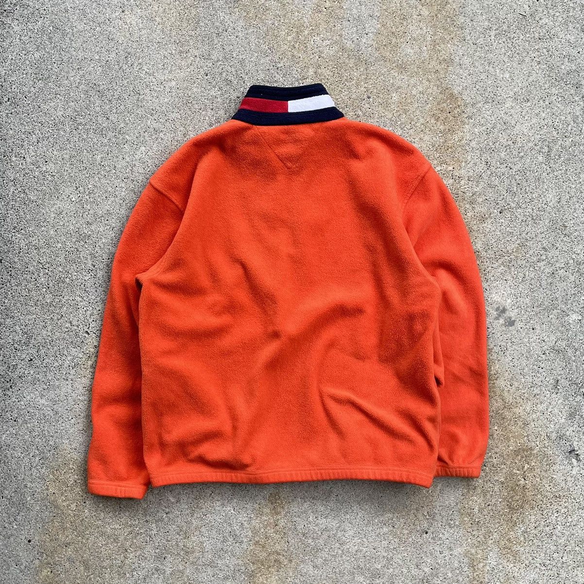 Tommy Hilfiger RARE 90s Tommy Hilfiger Spellout Flag Quarter Zip Fleece Size US L / EU 52-54 / 3 - 3 Thumbnail